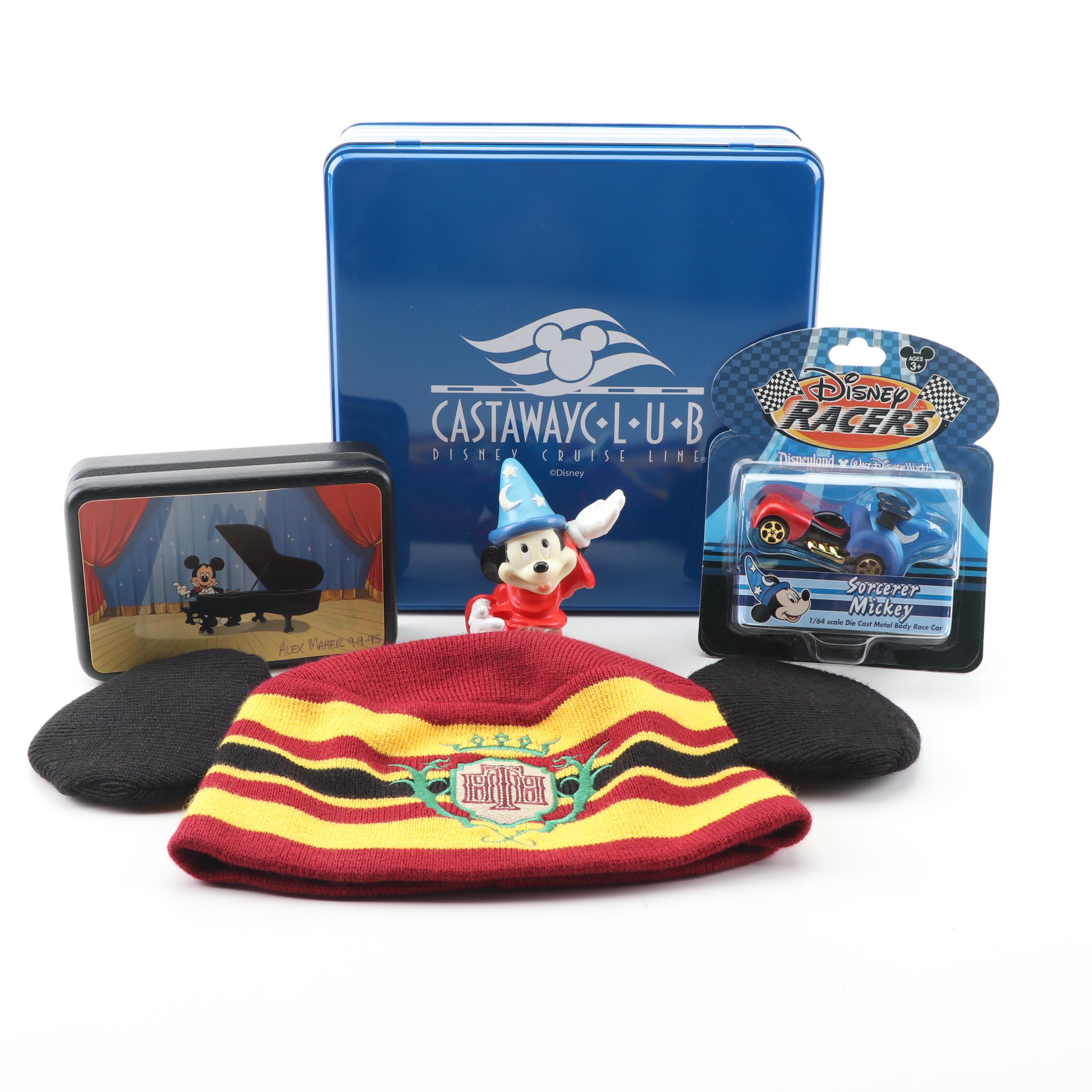 Mickey Mouse Memorabilia Including 1995 "Everybody Neat and Pretty" Music Box