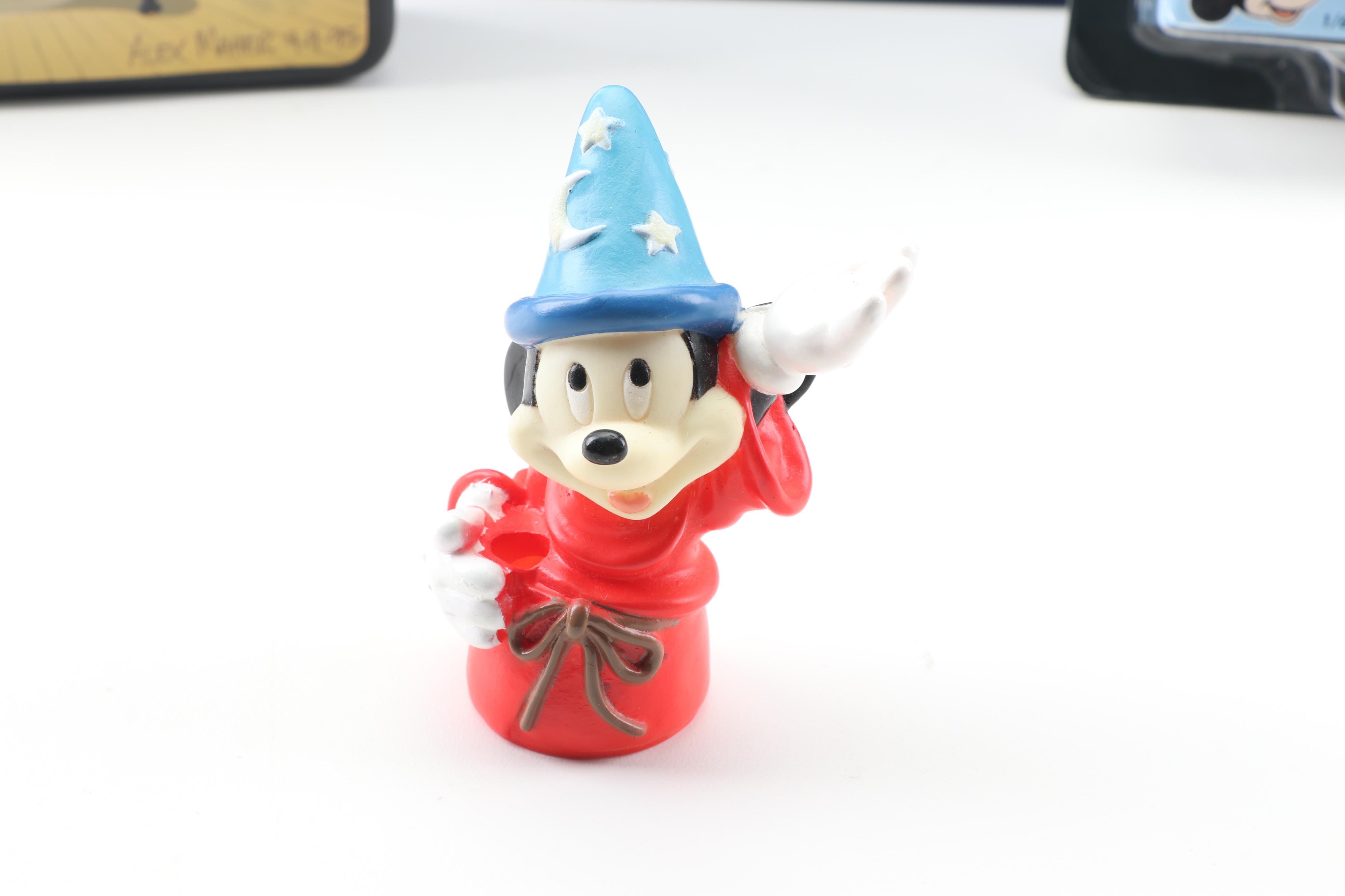 Mickey Mouse Memorabilia Including 1995 "Everybody Neat and Pretty" Music Box