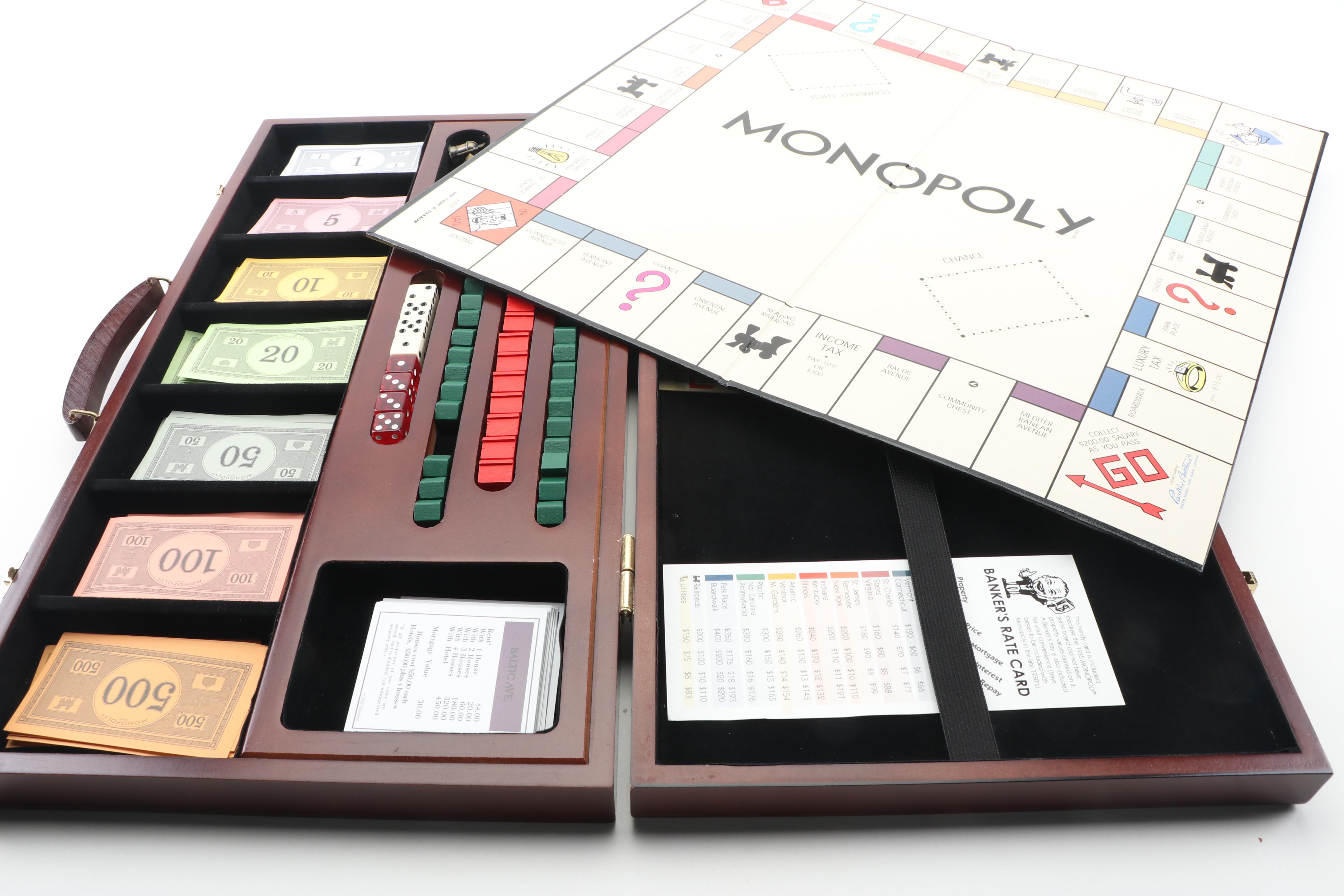 Classic Reproduction 1935 Deluxe First Edition Monopoly Board Game with Case