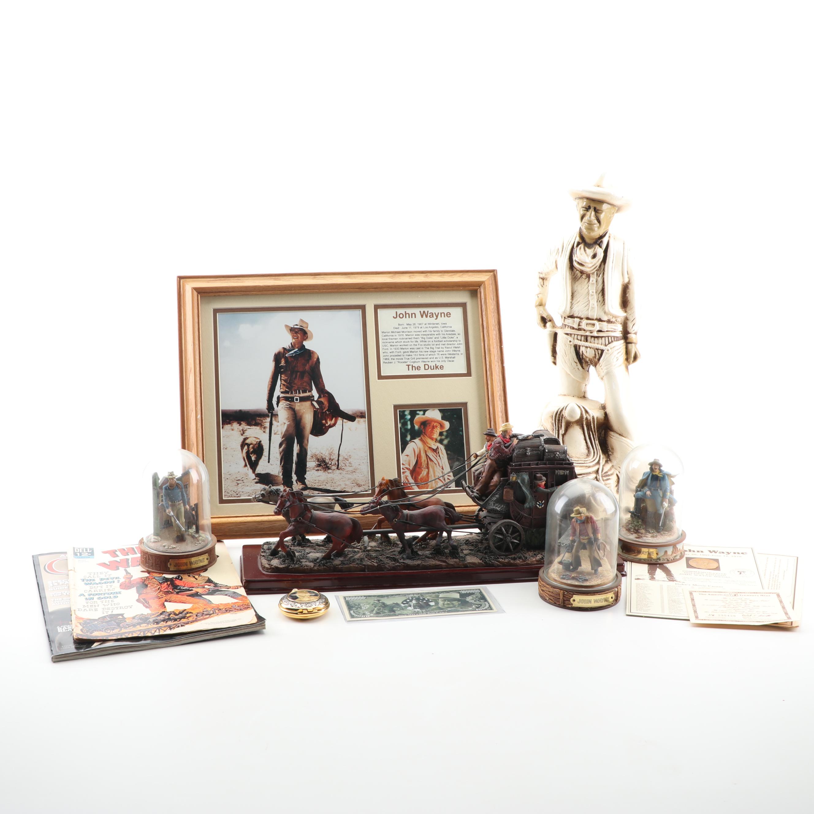 John Wayne Memorabilia including Golden Edition Medal