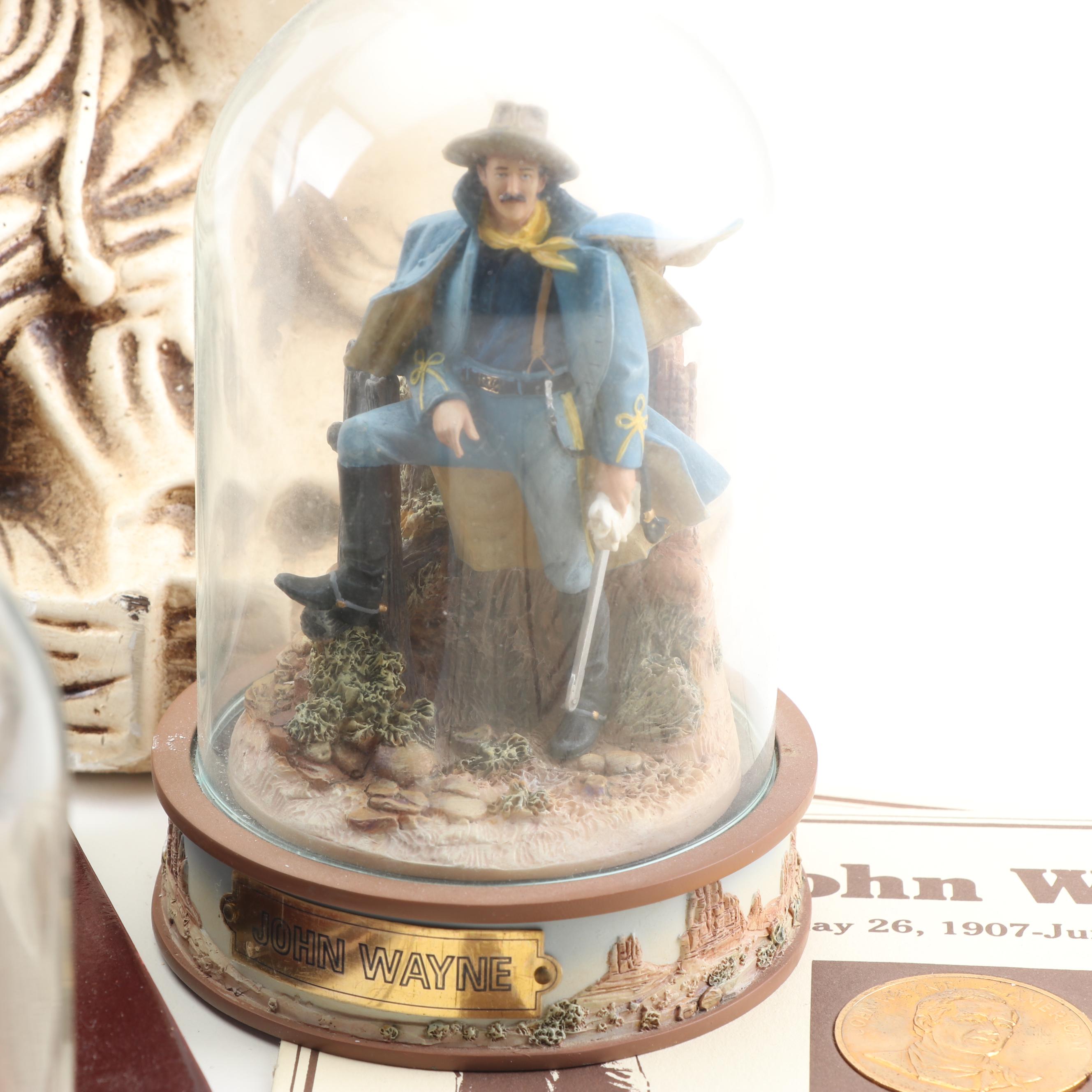 John Wayne Memorabilia including Golden Edition Medal