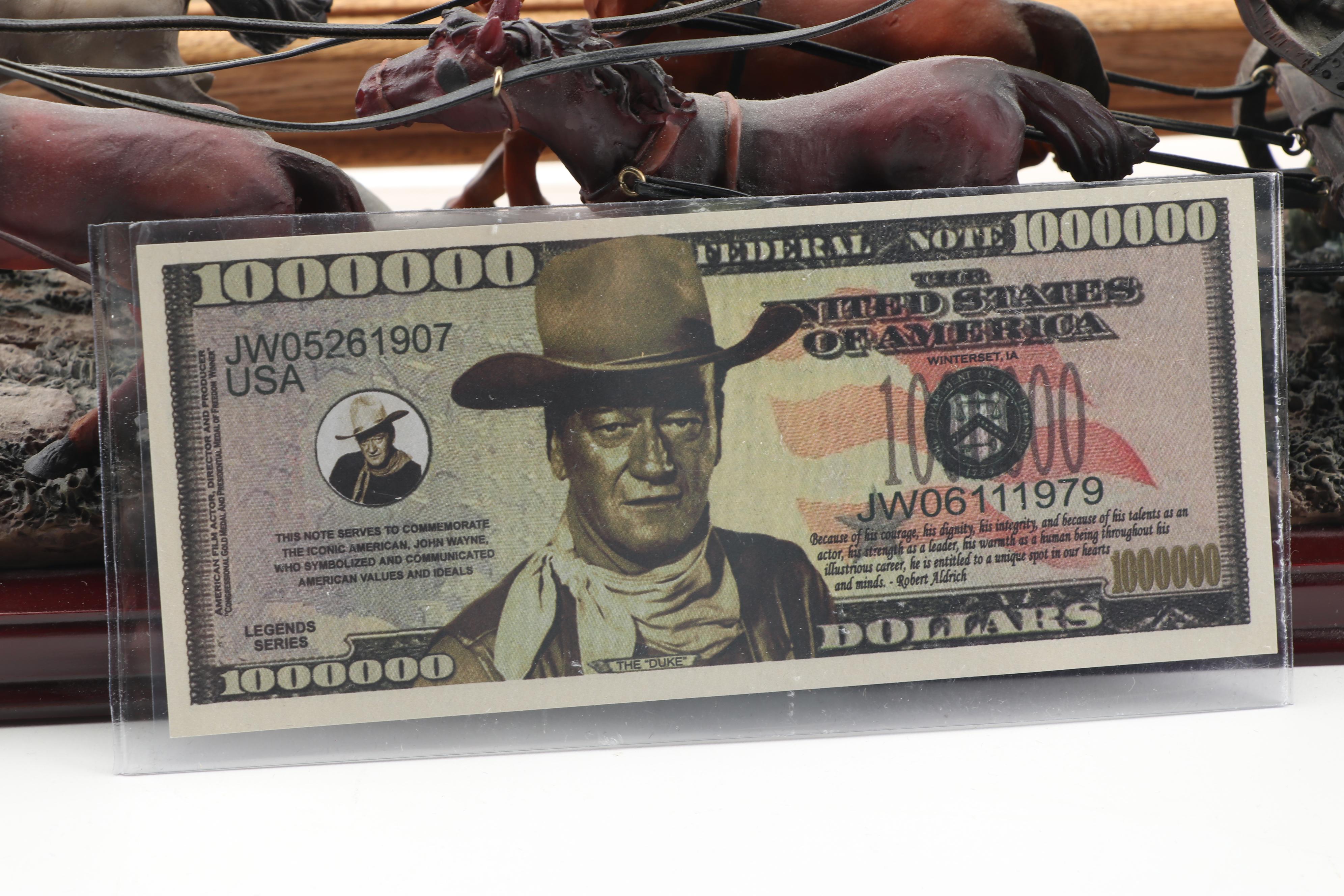 John Wayne Memorabilia including Golden Edition Medal