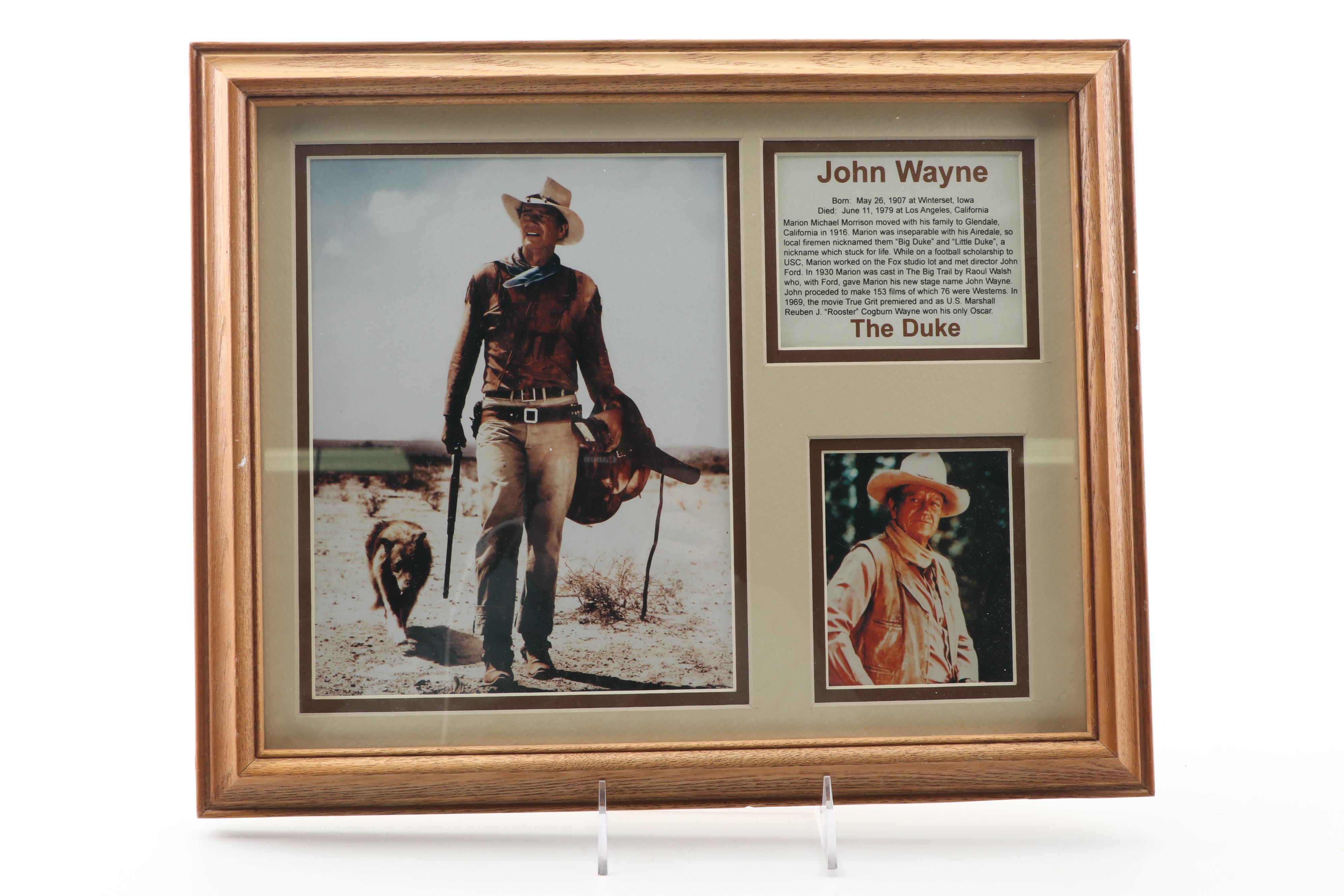 John Wayne Memorabilia including Golden Edition Medal