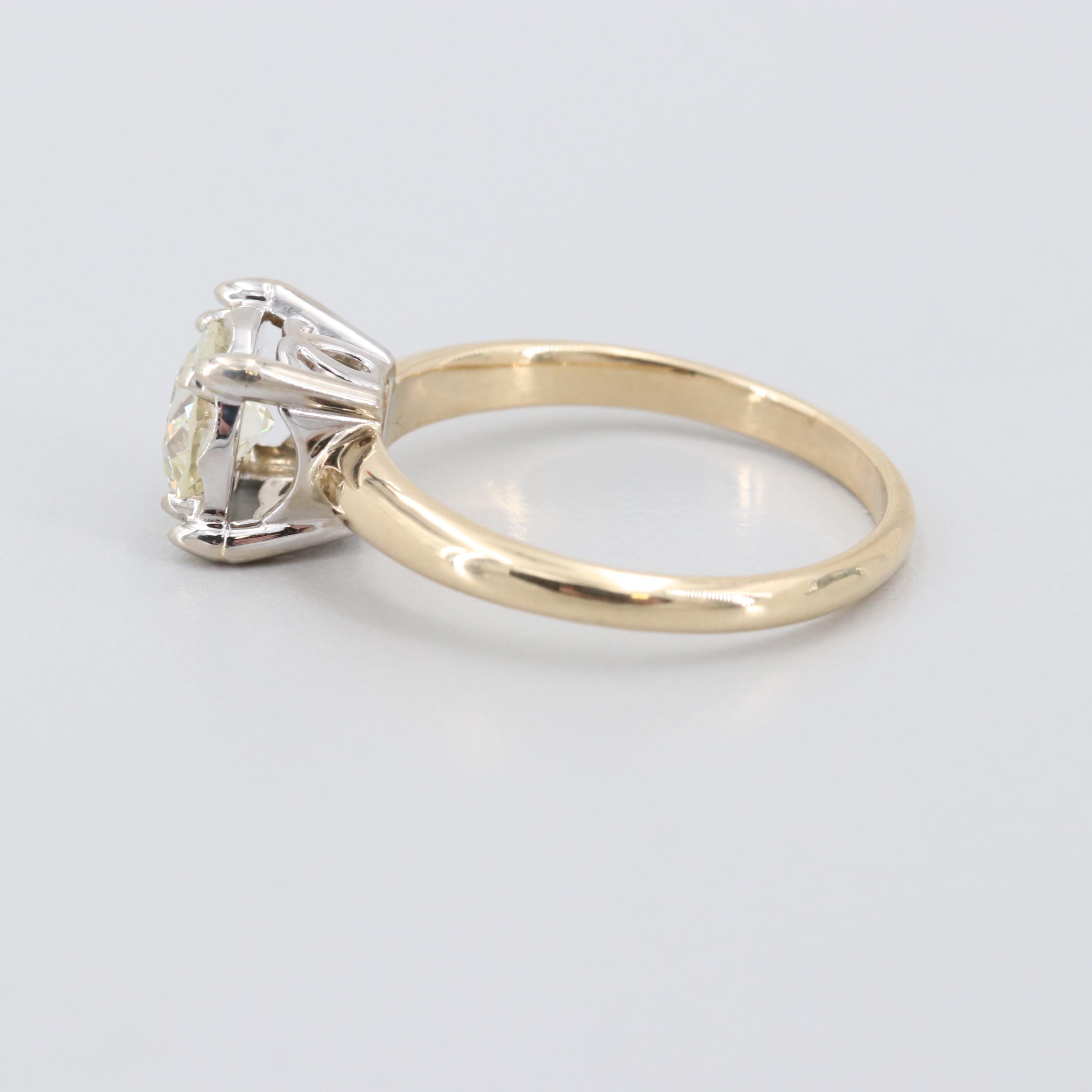 14K Yellow Gold Diamond Solitaire Ring