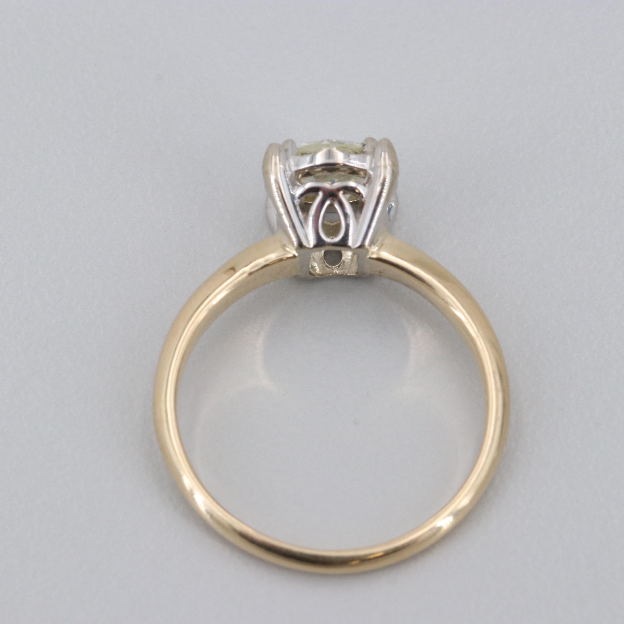 14K Yellow Gold Diamond Solitaire Ring