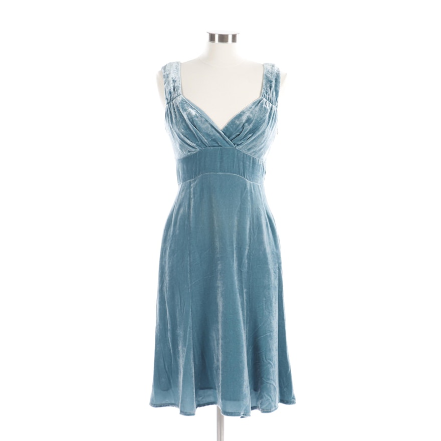 Nanette Lepore Blue Velvet Sleeveless Dress