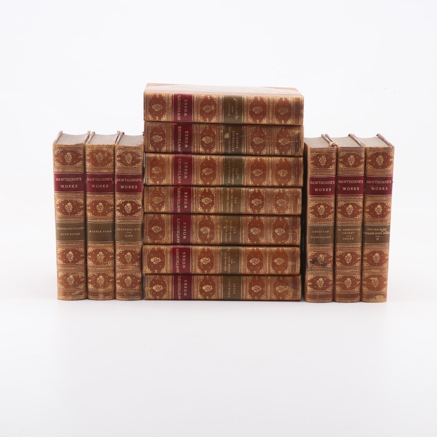 "Works of Nathaniel Hawthorne" Complete 13 Volume Set, Riverside Edition 1896