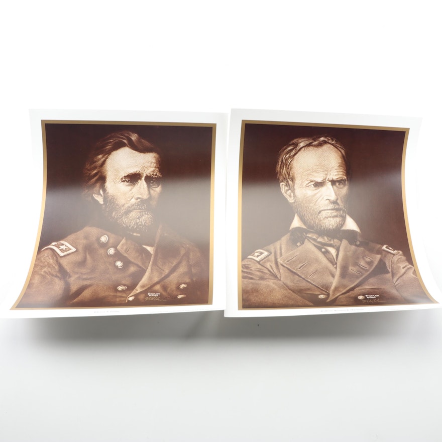 Mike Thorson Offset Lithographs of Union Civil War Generals