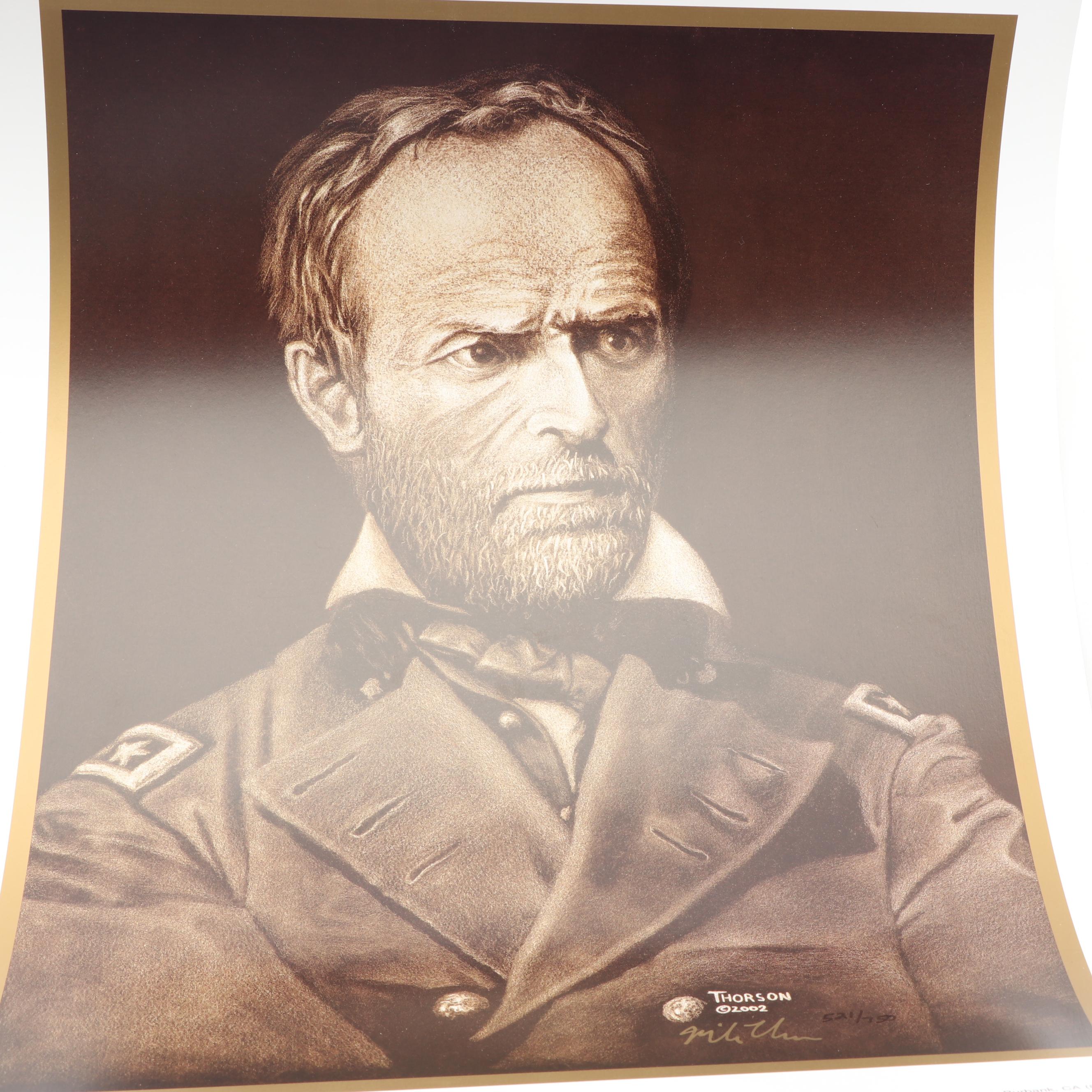 Mike Thorson Offset Lithographs of Union Civil War Generals