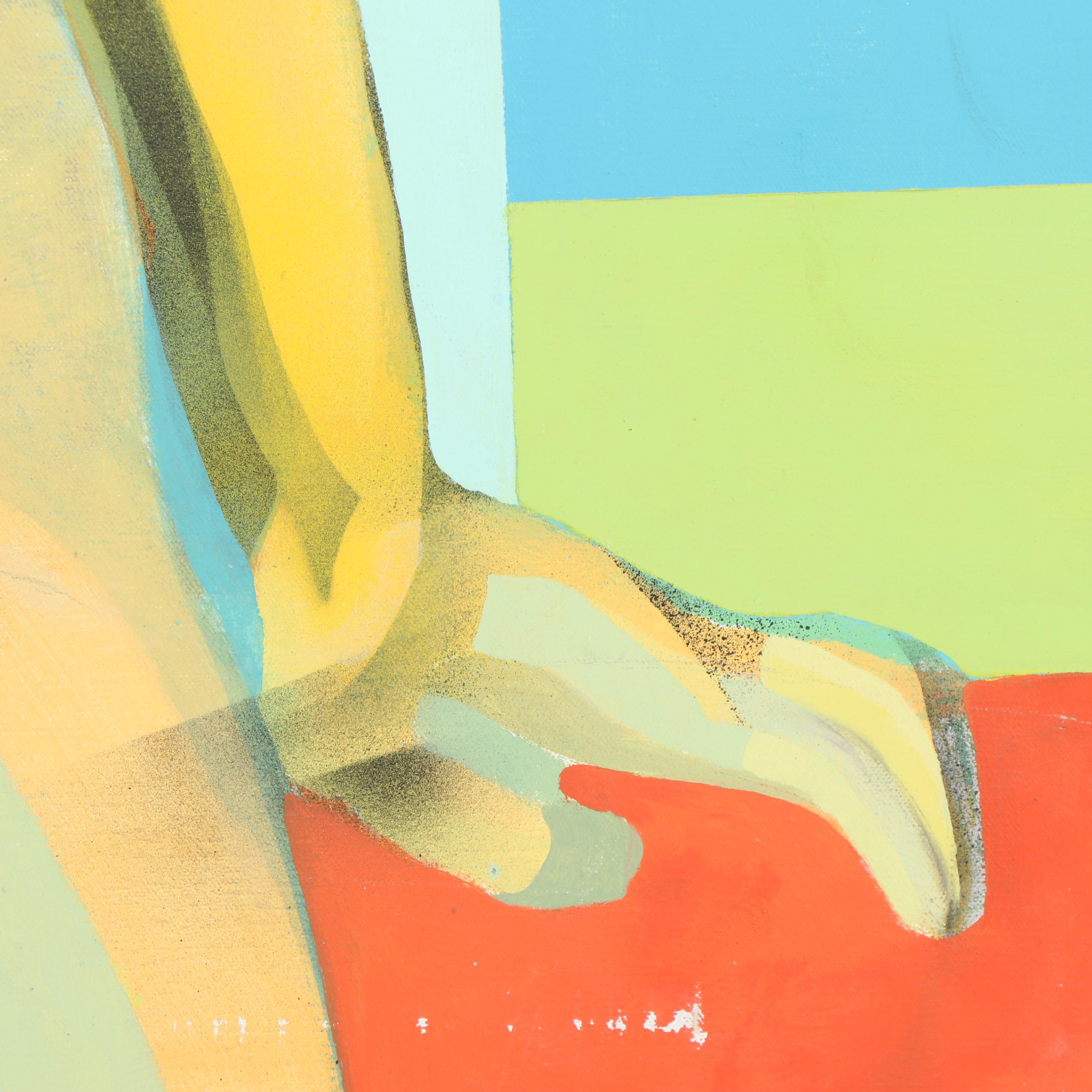 Juan Antonio Roda Cubist Nude Acrylic Painting