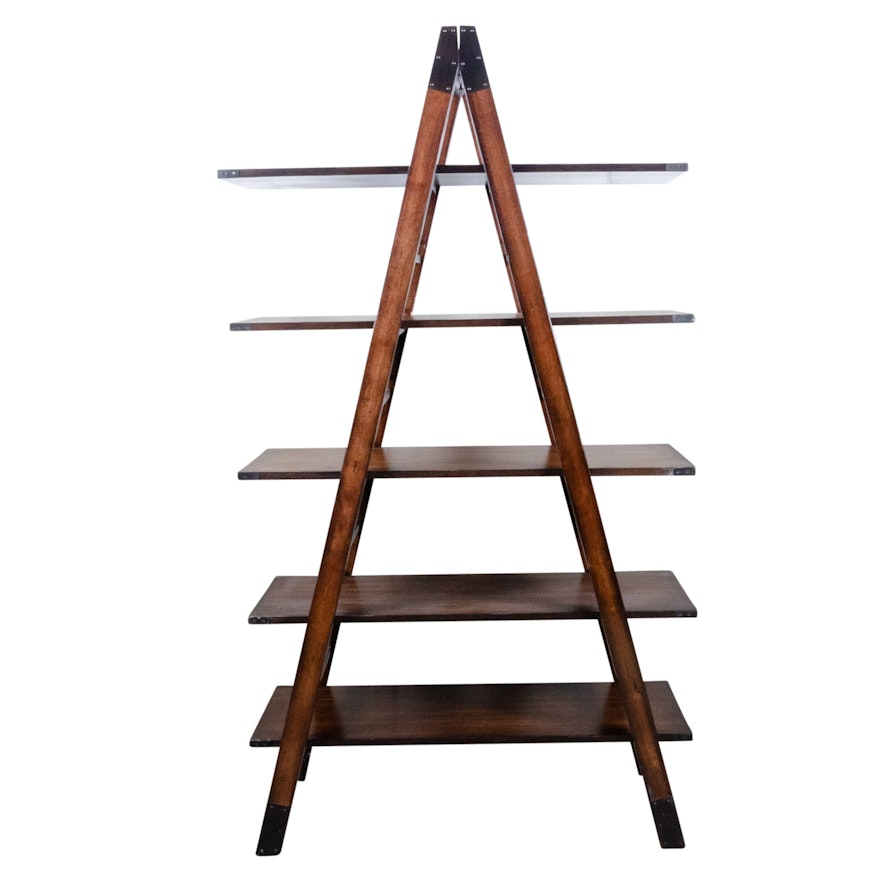 A-Frame Industrial Style Ladder Bookcase