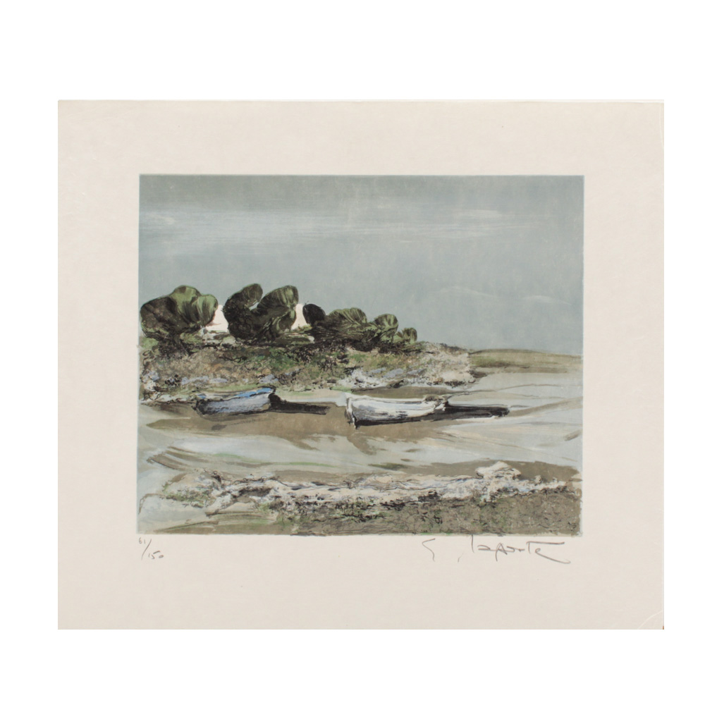 Georges LaPorte Lithograph "Duo Breton"