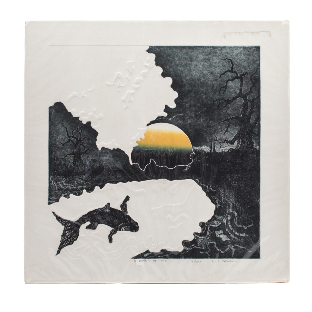 W.E. Coombs Embossed Lithograph "A Moment in Time"