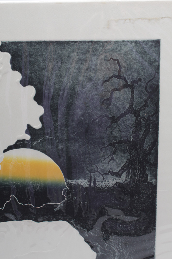 W.E. Coombs Embossed Lithograph "A Moment in Time"