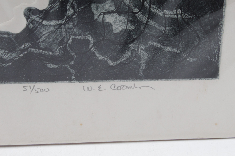 W.E. Coombs Embossed Lithograph "A Moment in Time"