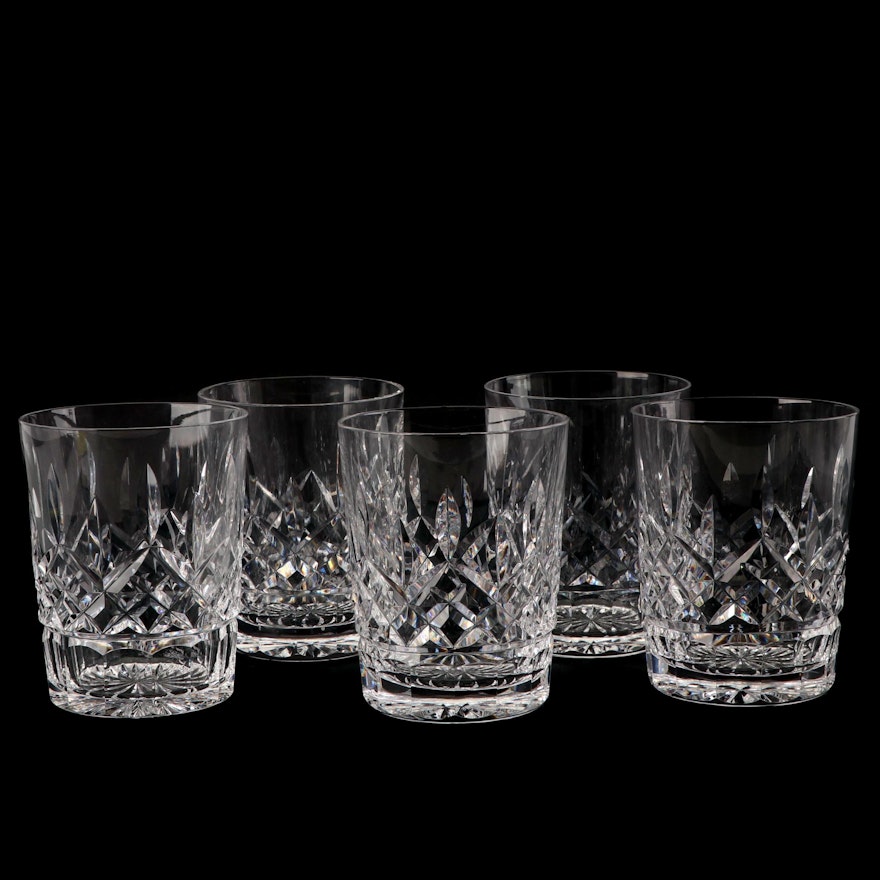 Waterford Crystal "Lismore" Double Old Fashion Glasses