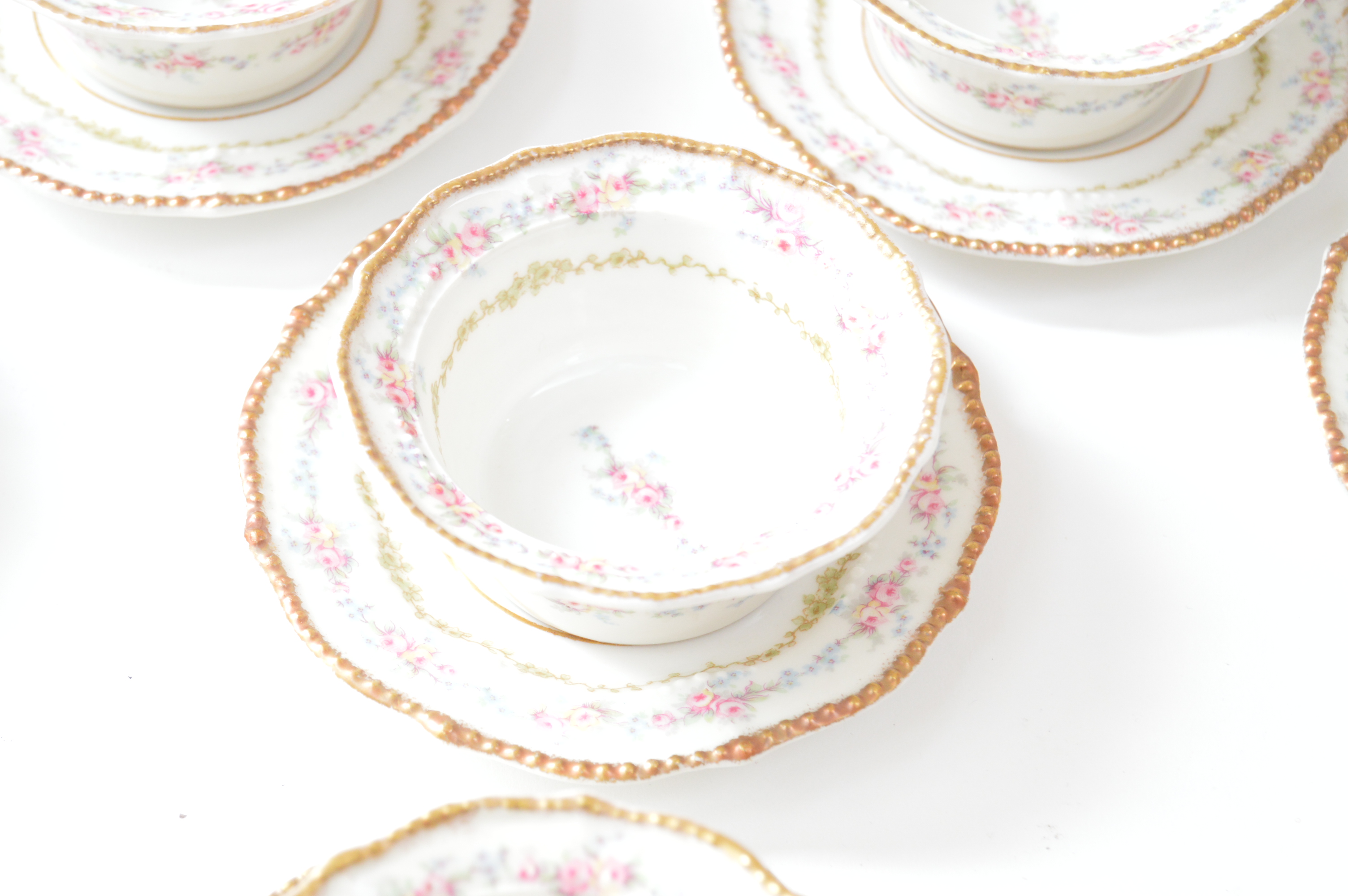 Set of Vintage French Elite Works Limoges Porcelain Demitasse