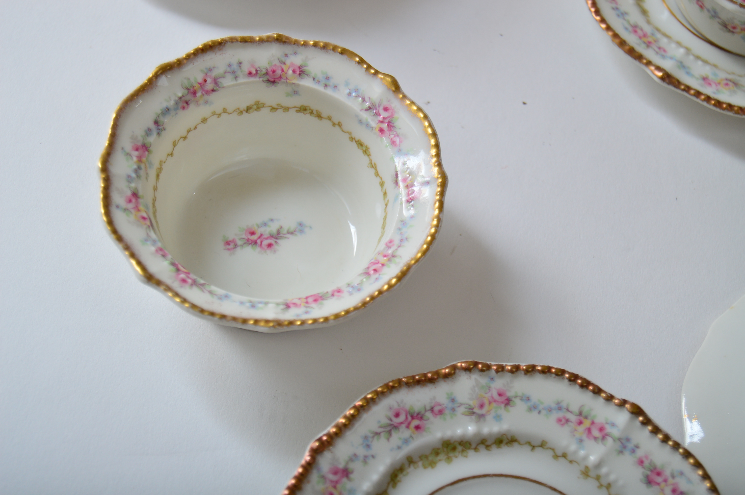 Set of Vintage French Elite Works Limoges Porcelain Demitasse