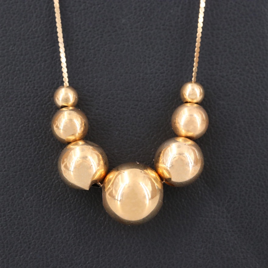 14K Yellow Gold Add-A-Bead Necklace