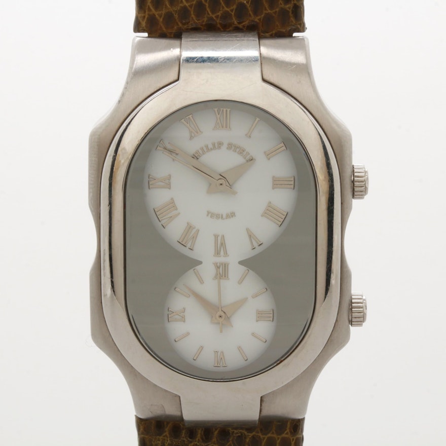 Philip Stein Teslar Dual Time Quartz Wristwatch