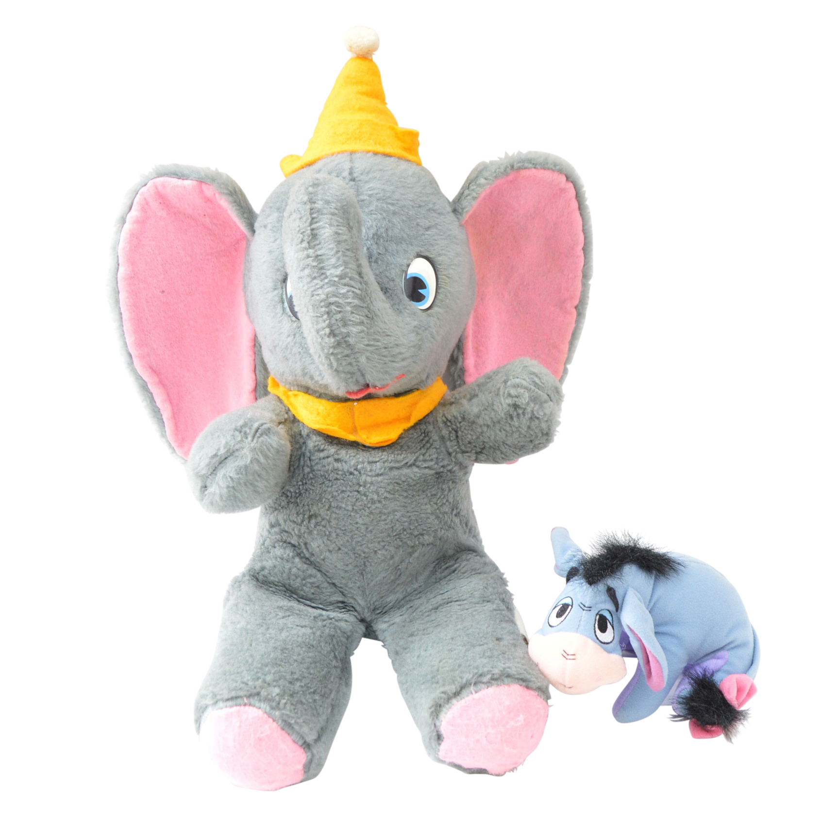 Retro Walt Disney Stuffed Dumbo and Eeyore Toys