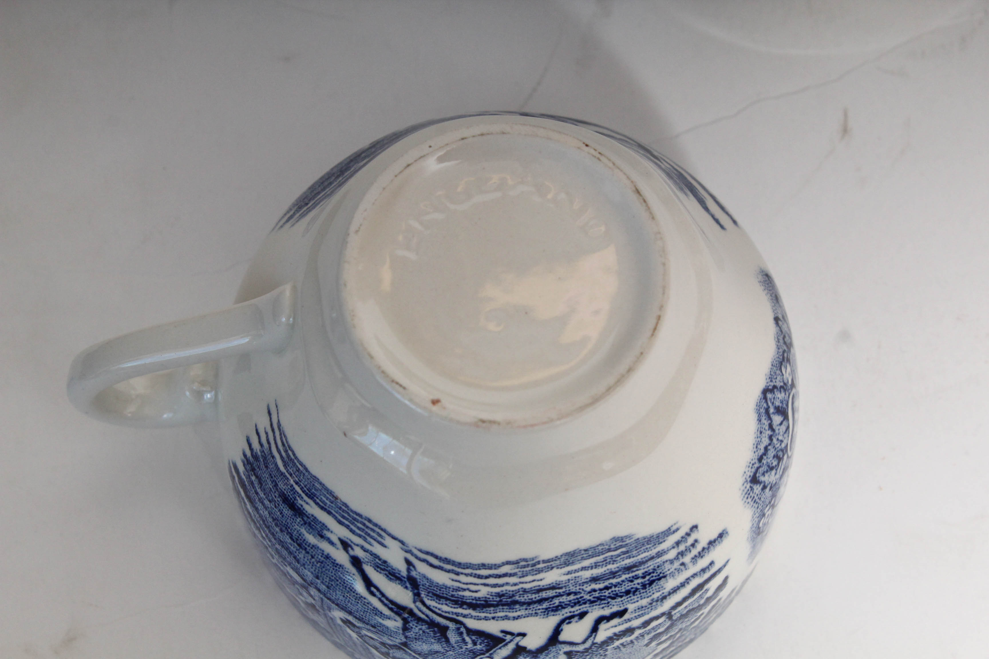 Staffordshire Ironstone "Liberty Blue" Historic Colonial Scene Dinnerware