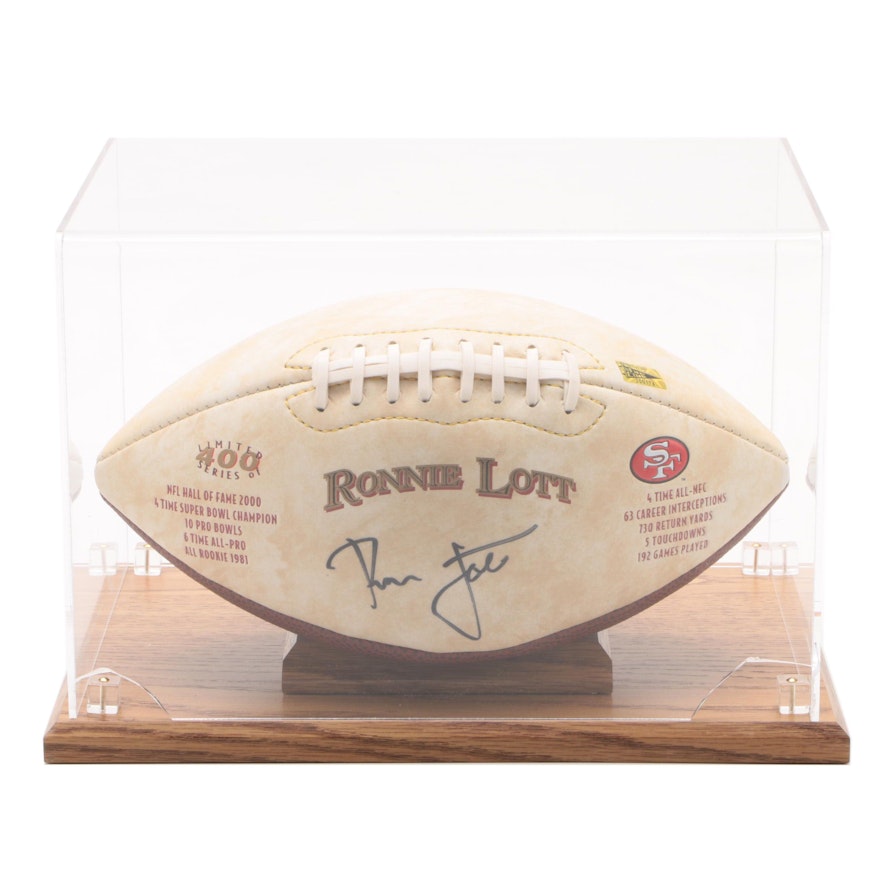 Ronnie Lott Autographed Commemorative San Francisco 49ers Football