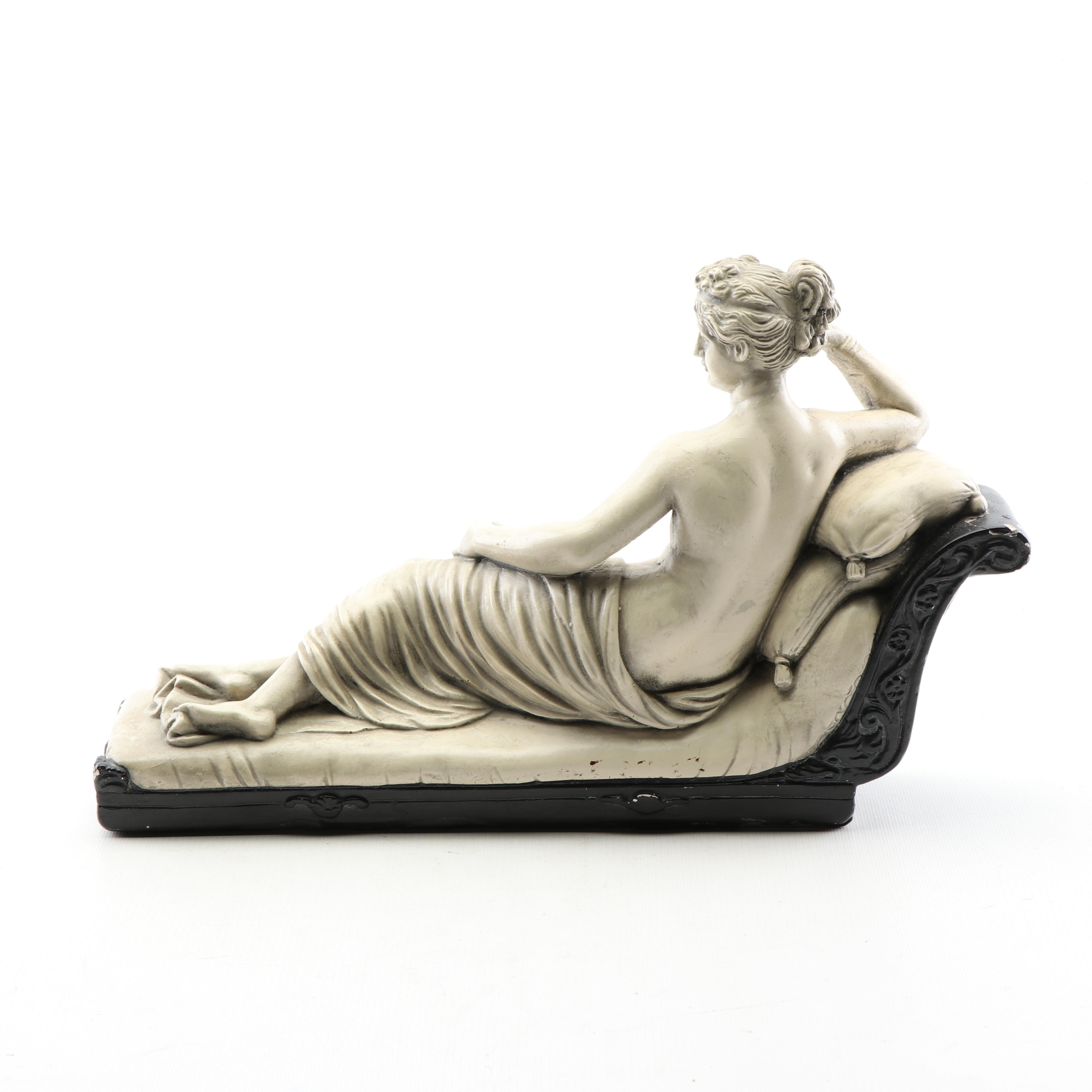 Replica Sculpture after Antonio Canova "Paulina Borghese as Venus Victrix"