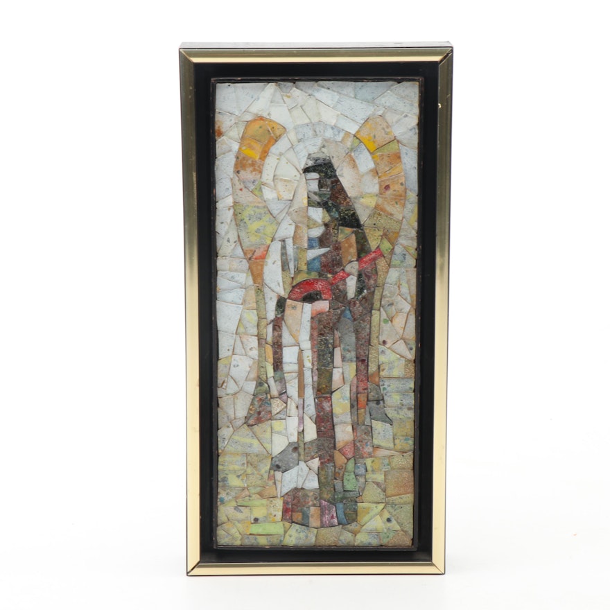 Danska Glass Mosaic of Saintly Figure