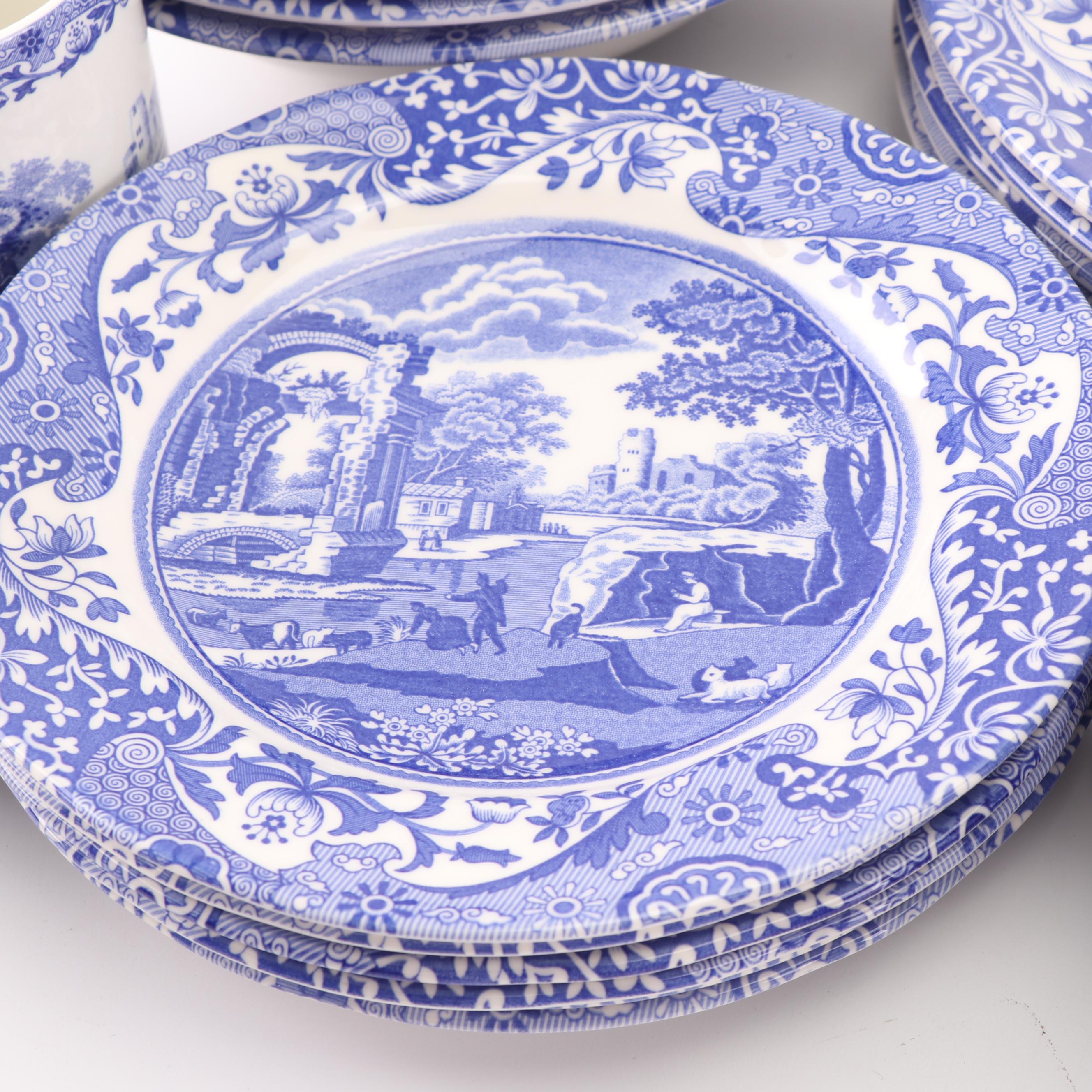 Spode "Blue Italian" Transfer-Printed Dinnerware