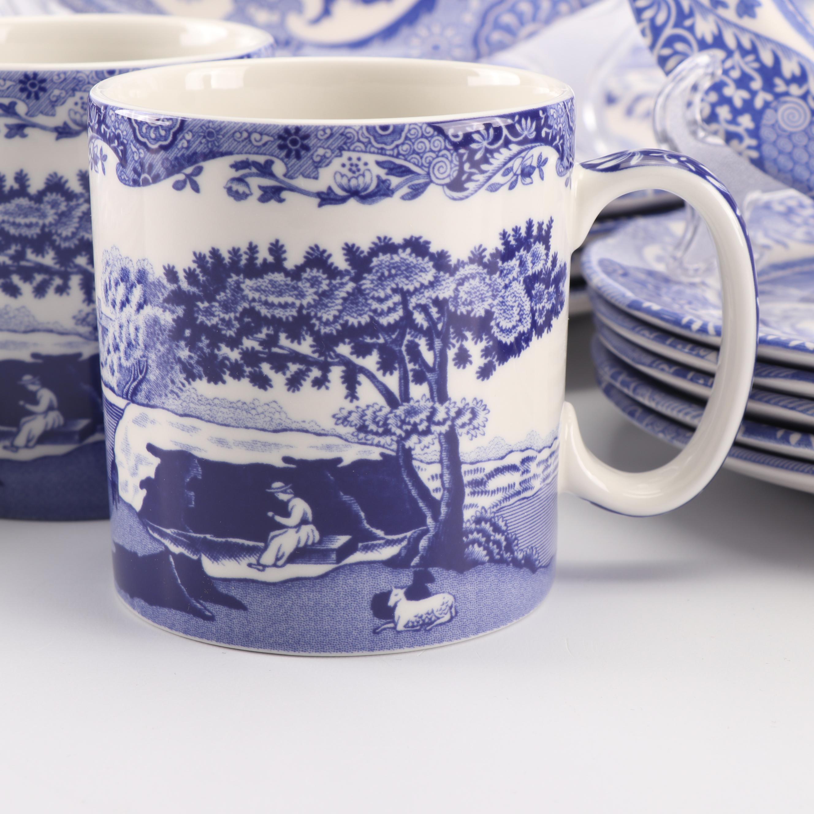 Spode "Blue Italian" Transfer-Printed Dinnerware