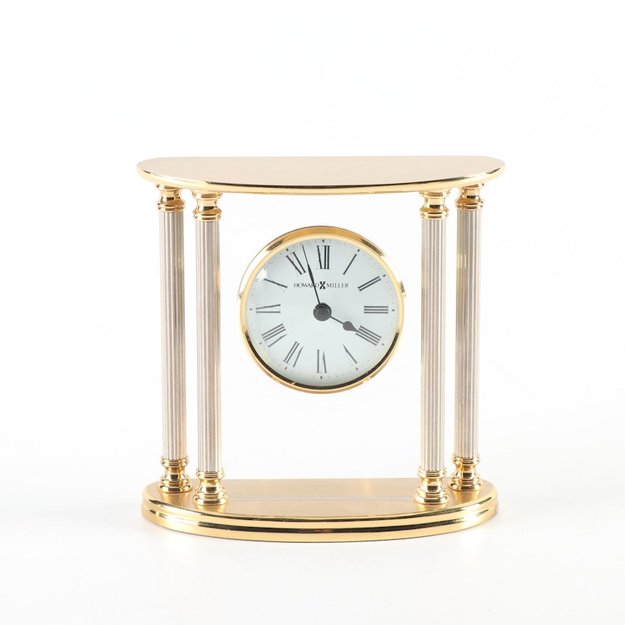 Howard Miller "New Orleans" Brass Table Clock