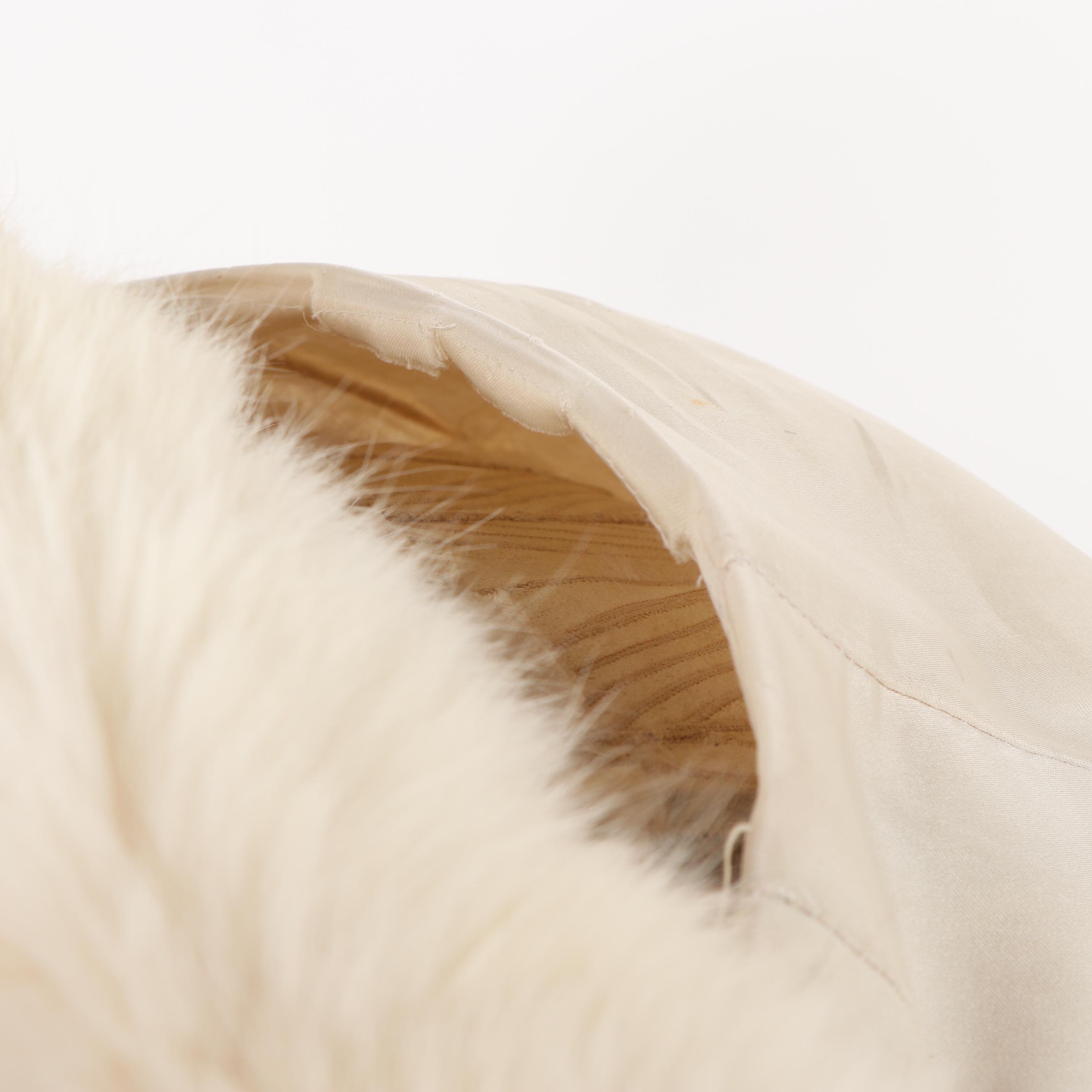 Women's Arcturus Mink Fur Coat with Hood and Fox Fur Trim