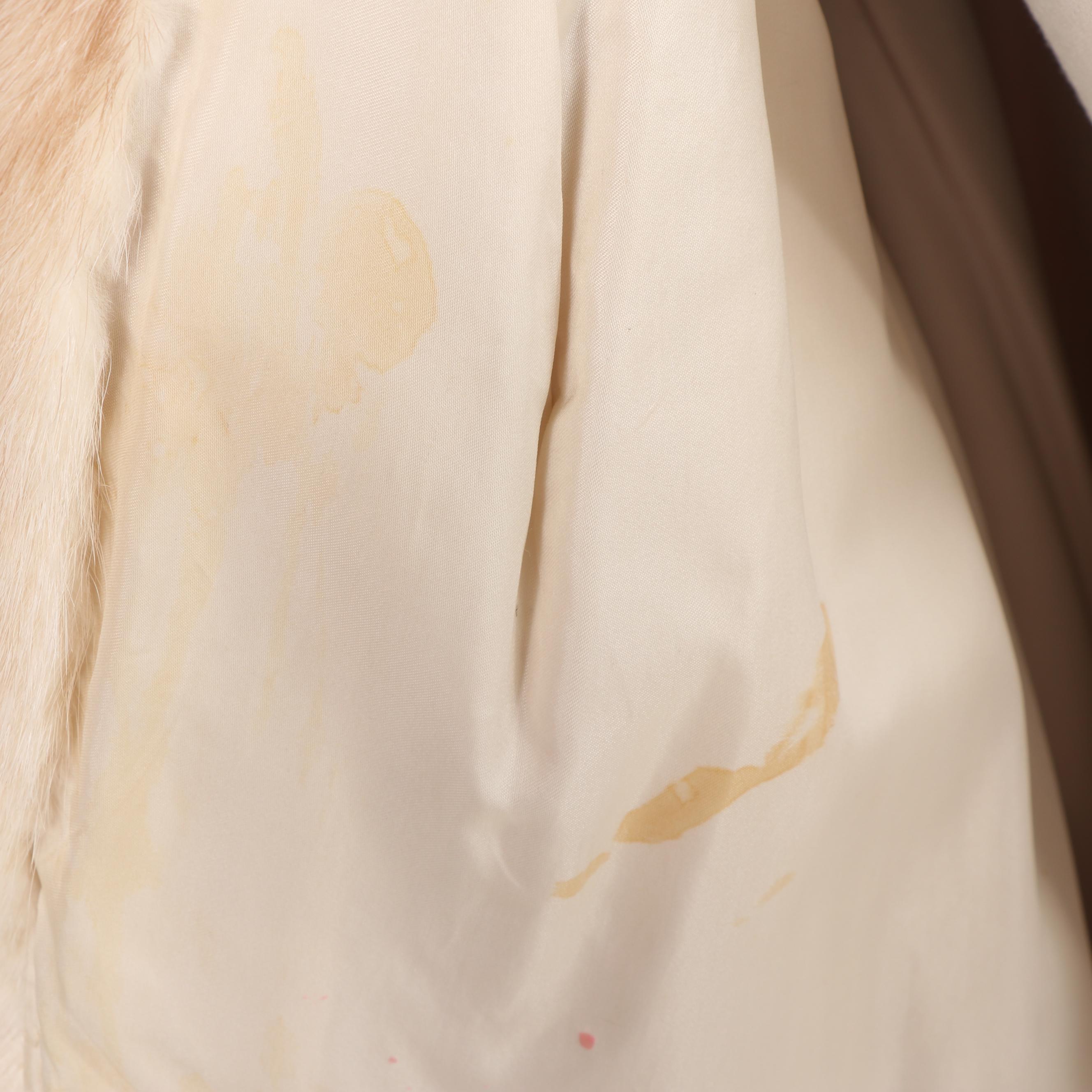 Women's Arcturus Mink Fur Coat with Hood and Fox Fur Trim