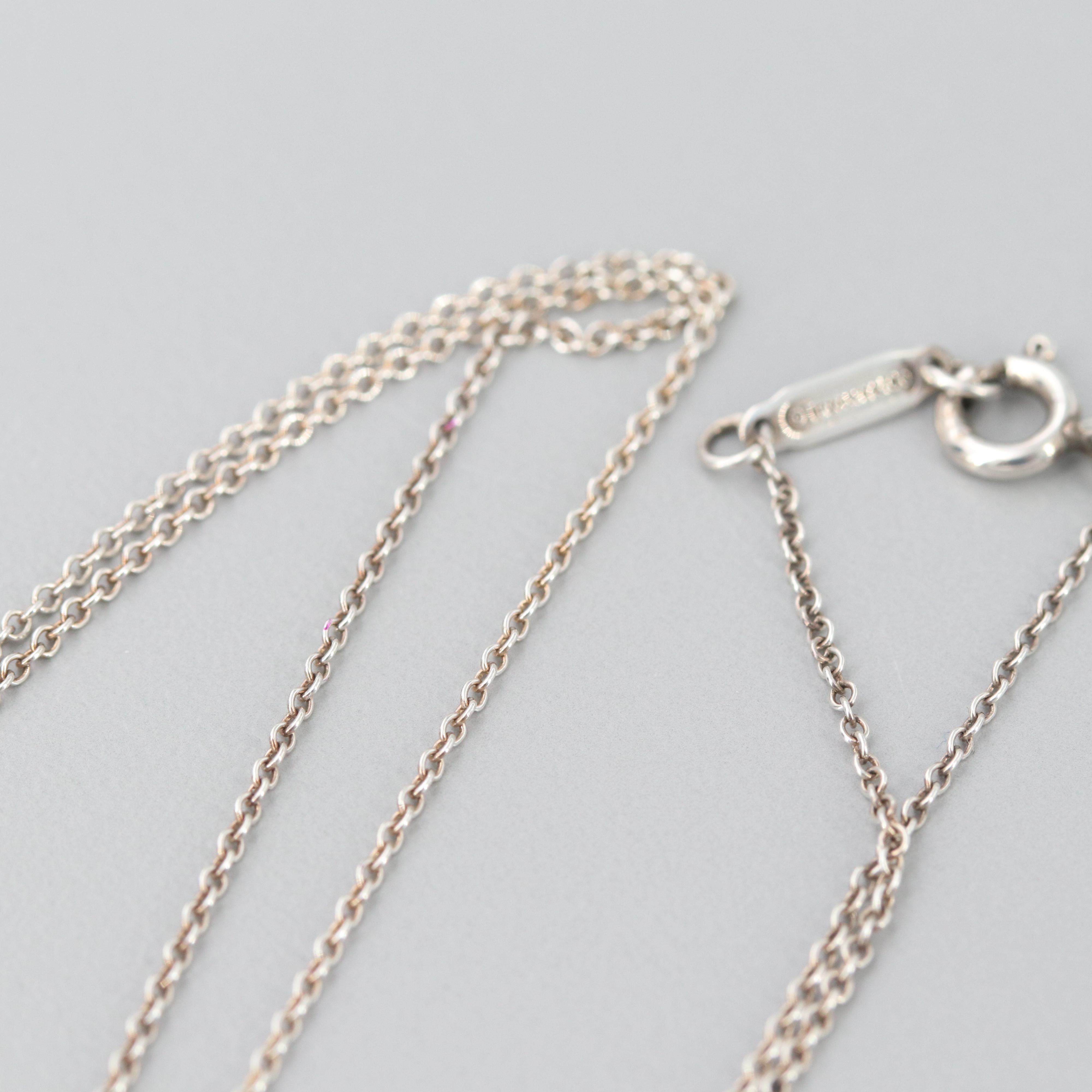 Tiffany & Co. Sterling Silver Four Hearts Clover Pendant Necklace