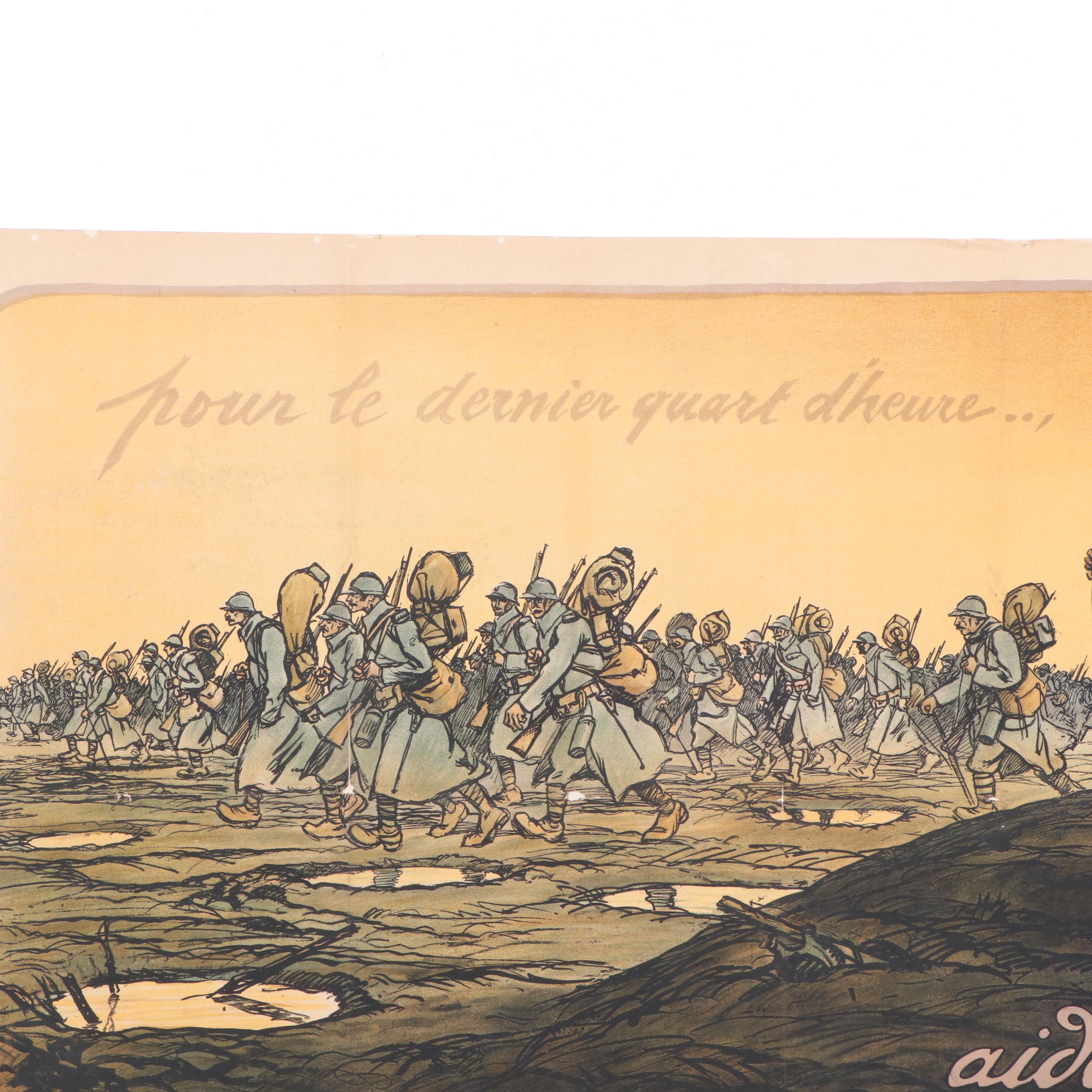 French WWI Loan Poster Designed by Georges Goursat "Sem", c. 1915