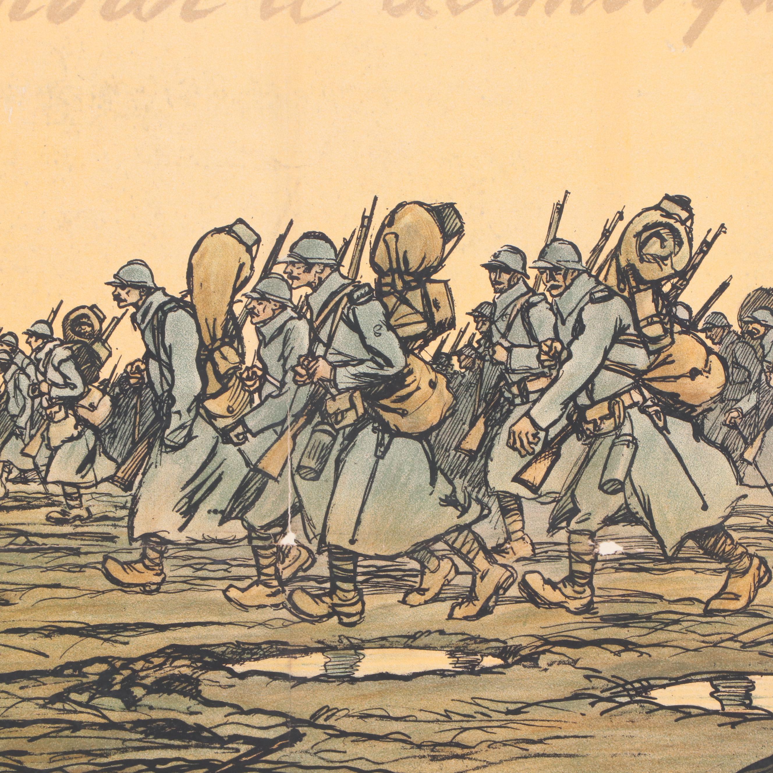 French WWI Loan Poster Designed by Georges Goursat "Sem", c. 1915