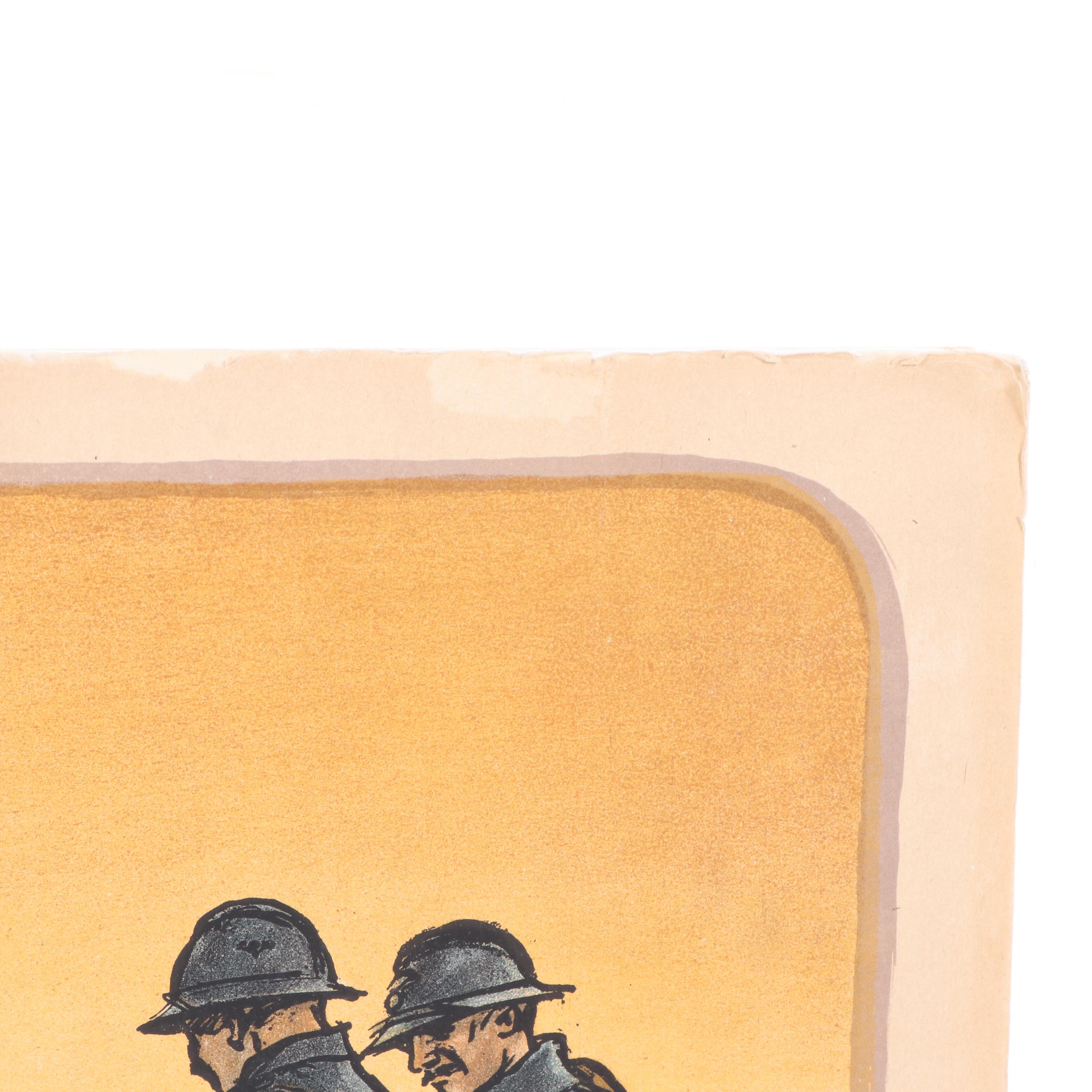 French WWI Loan Poster Designed by Georges Goursat "Sem", c. 1915