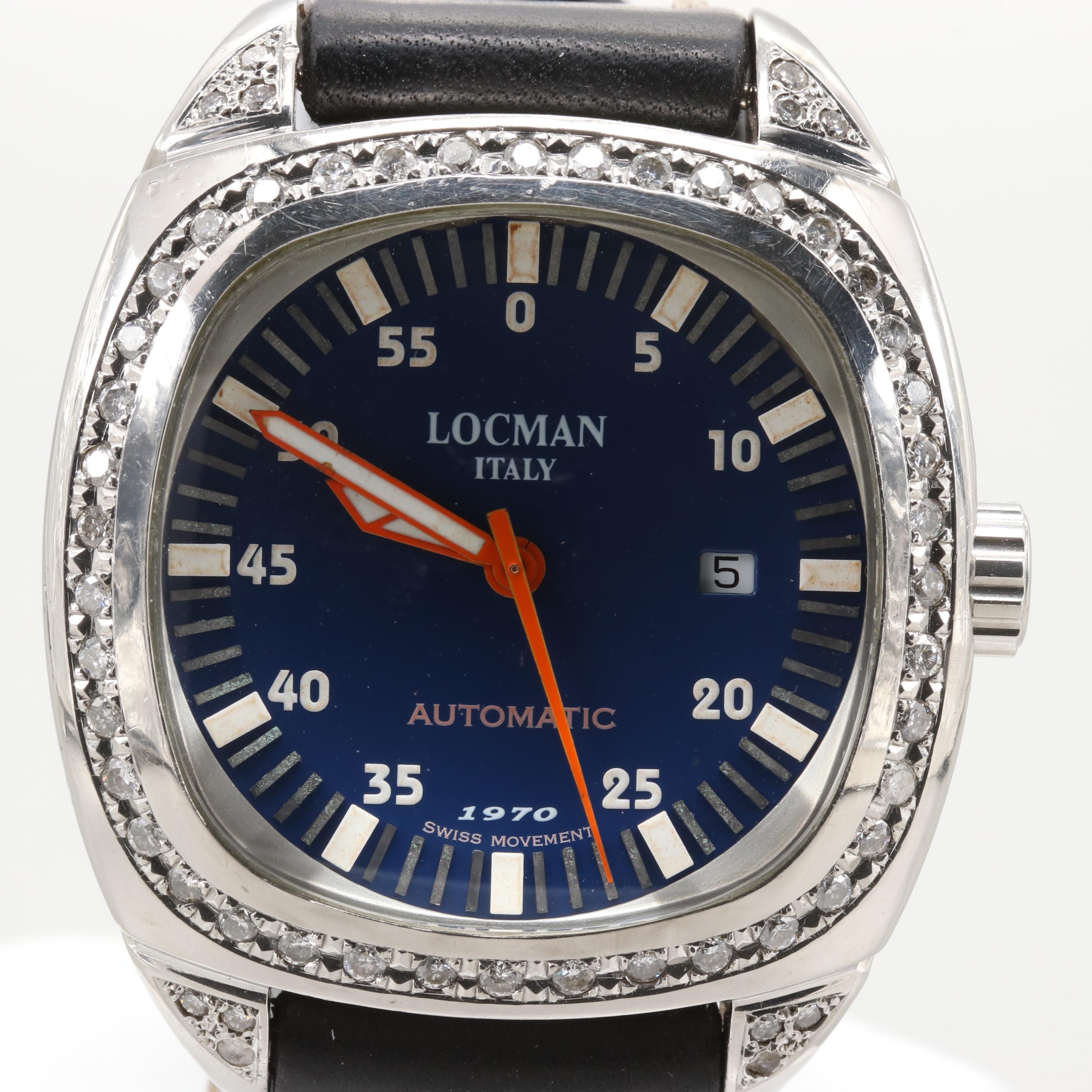 Locman 1970 Automatic Watch With Diamond Bezel