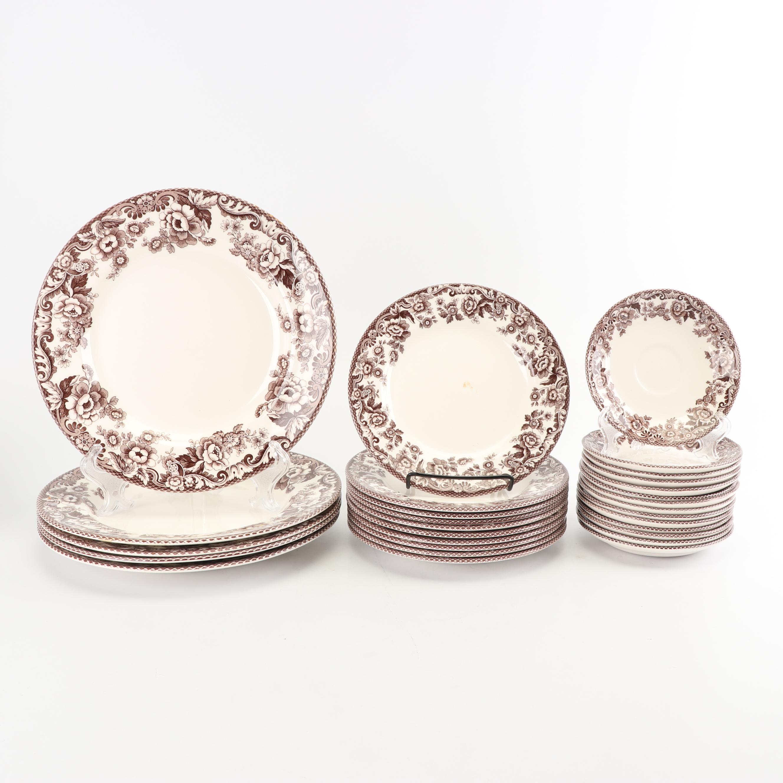 Spode "Delamere Brown" Transfer-Printed Dinnerware