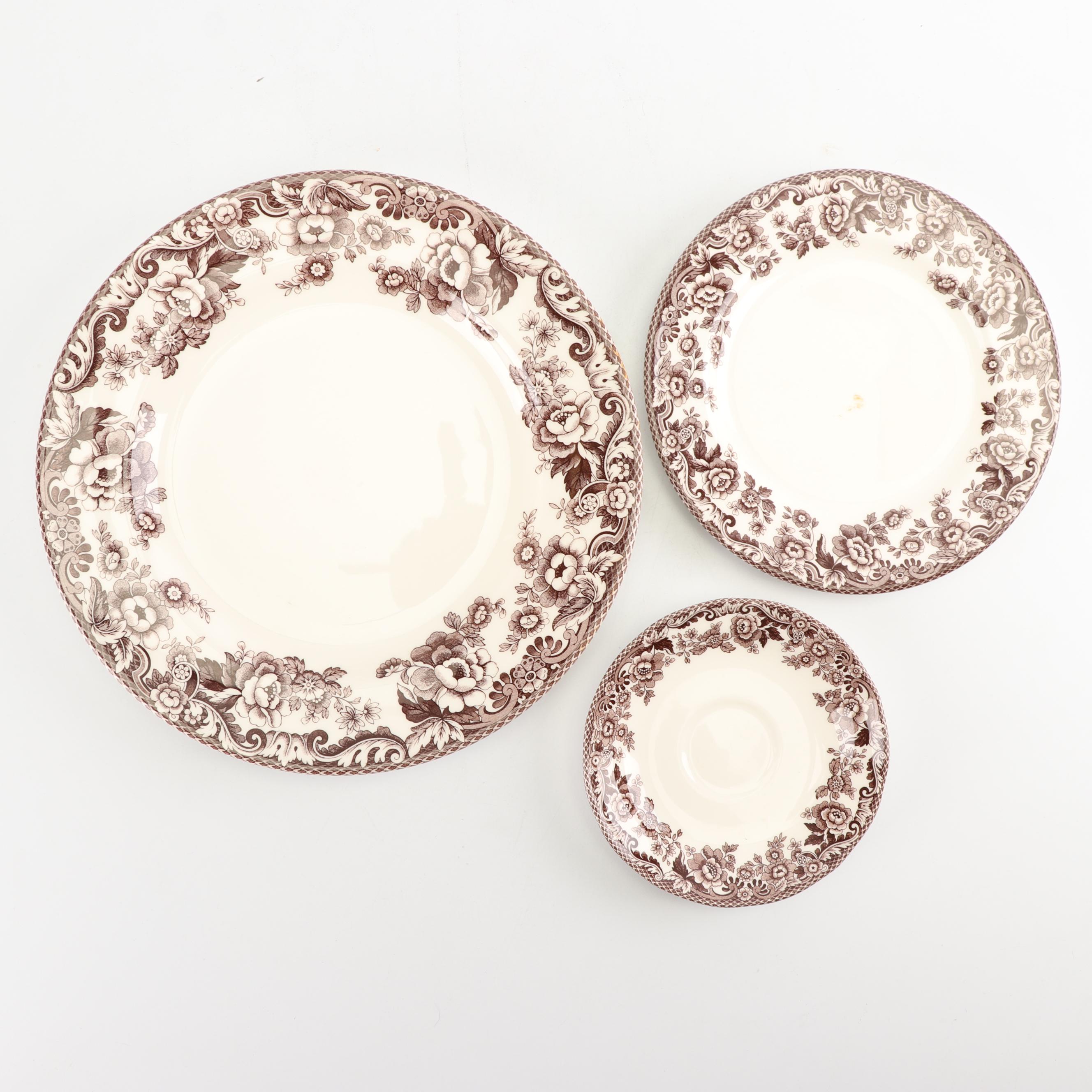 Spode "Delamere Brown" Transfer-Printed Dinnerware