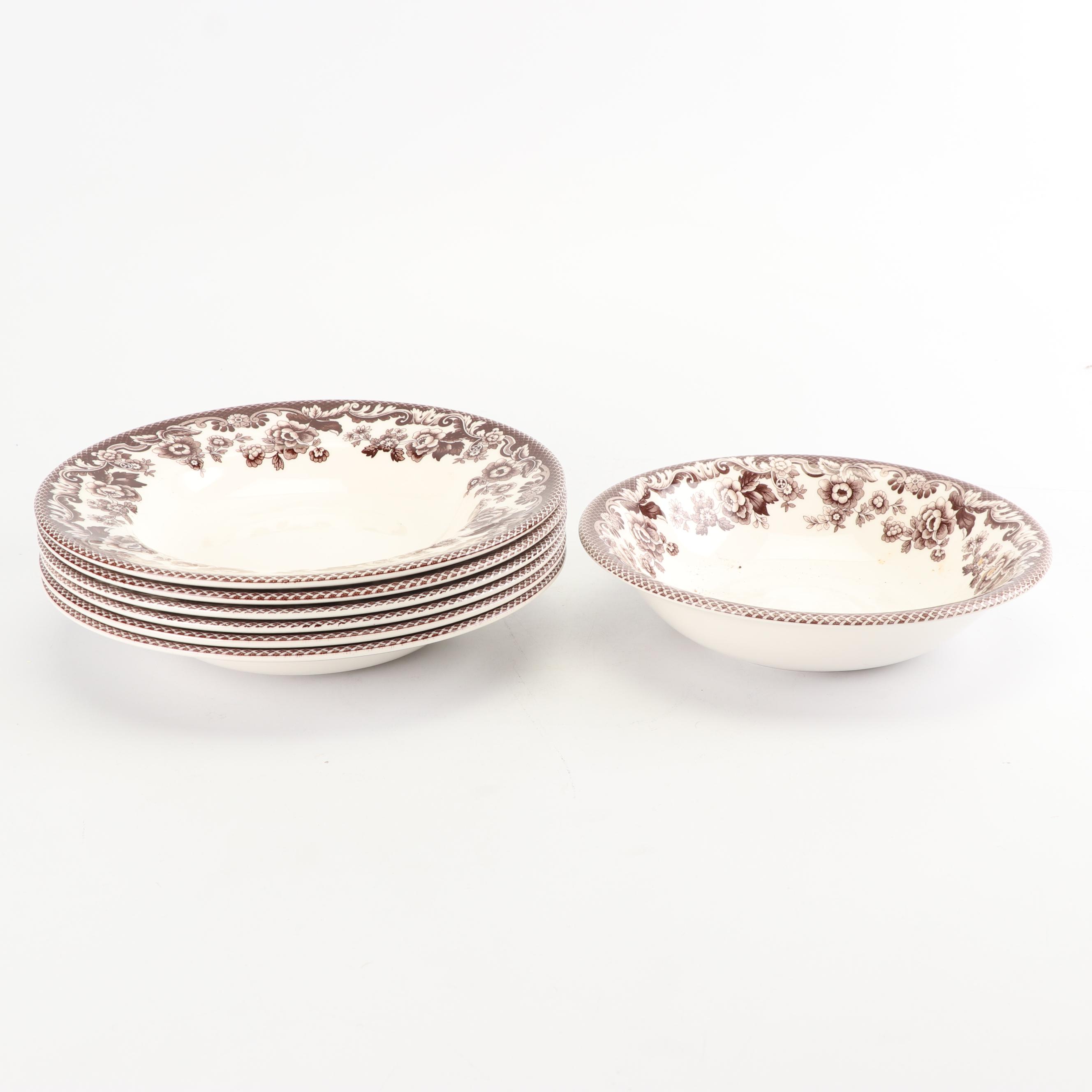 Spode "Delamere Brown" Transfer-Printed Dinnerware