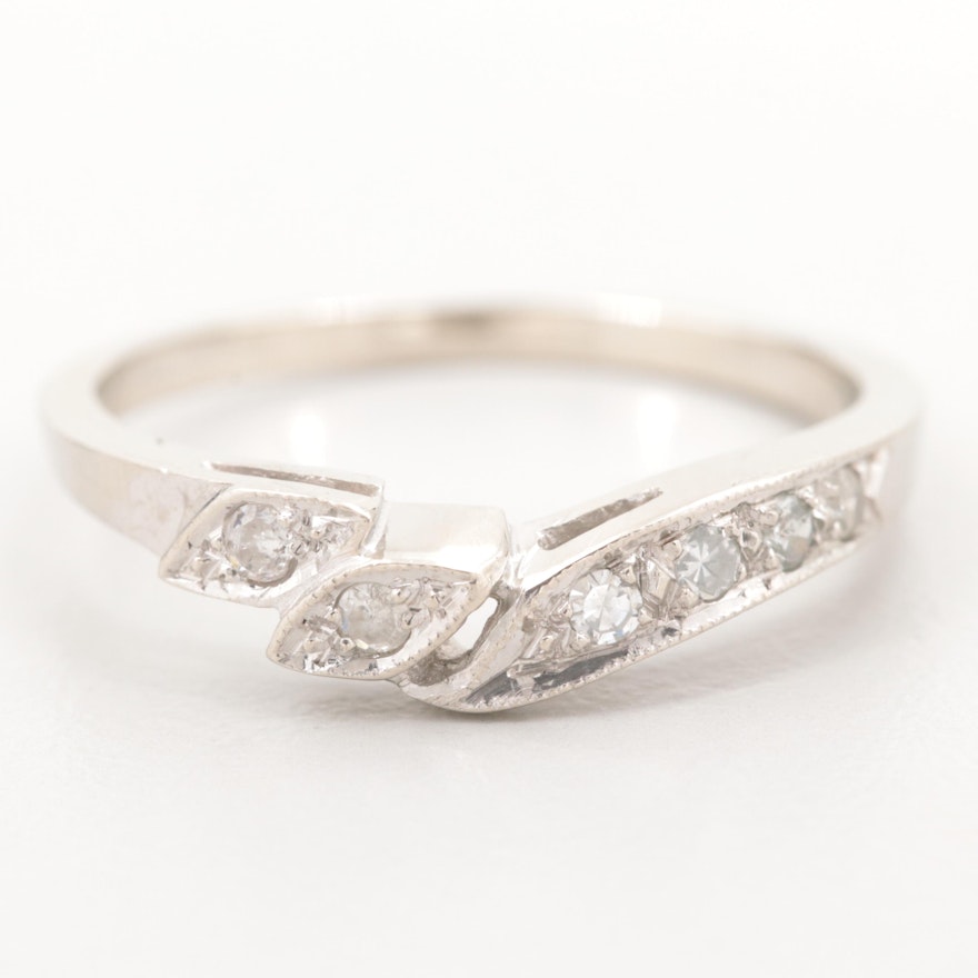 14K White Gold Diamond Ring