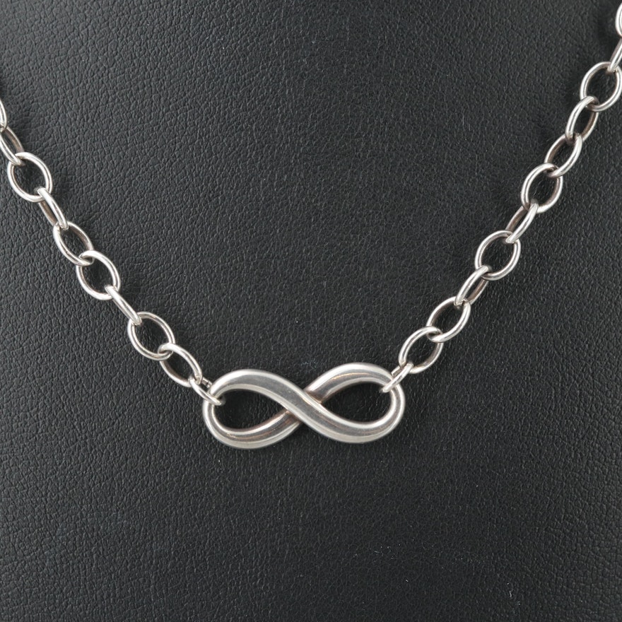 Tiffany & Co Sterling Silver Infinity Necklace