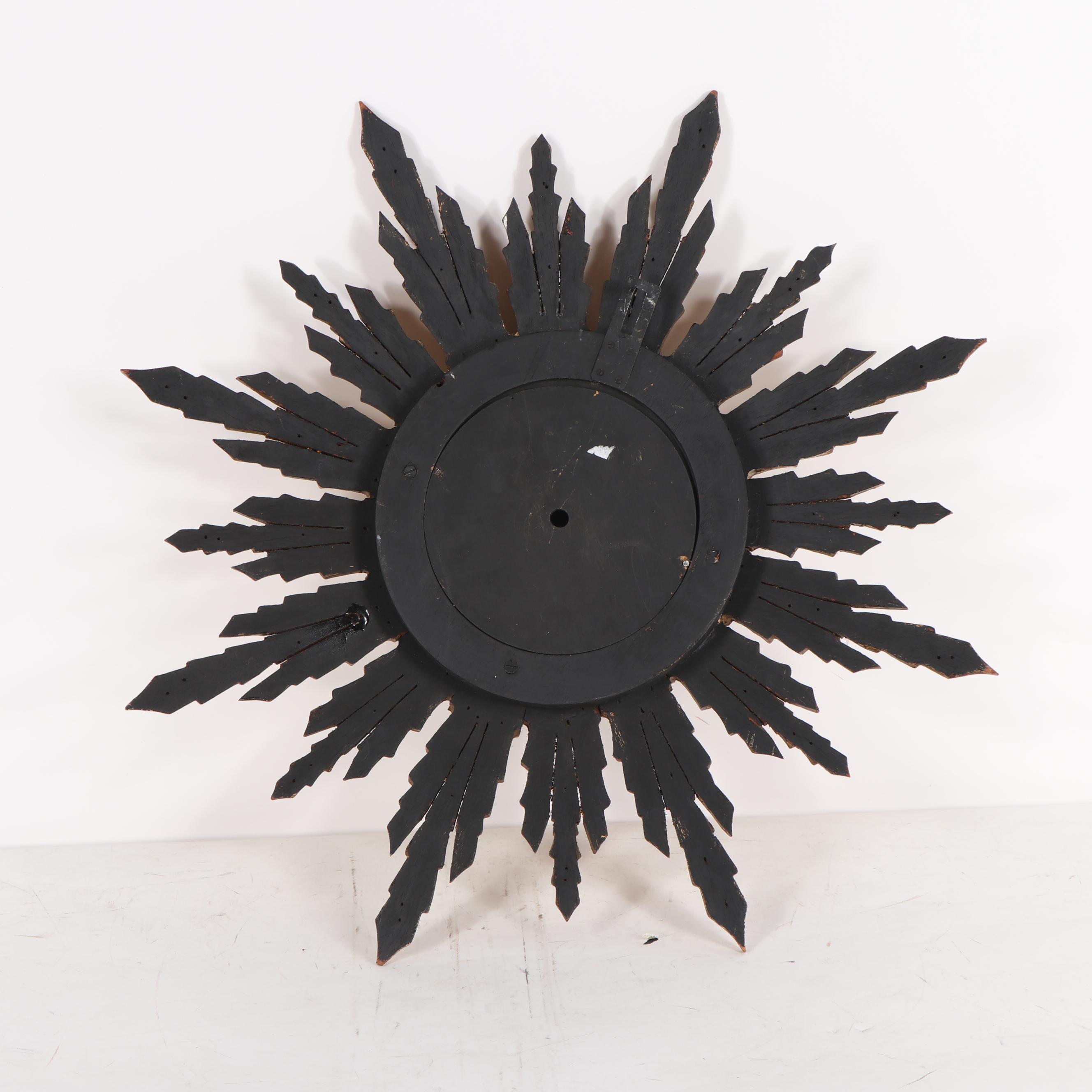 Gilt Wood Starburst Wall Clock