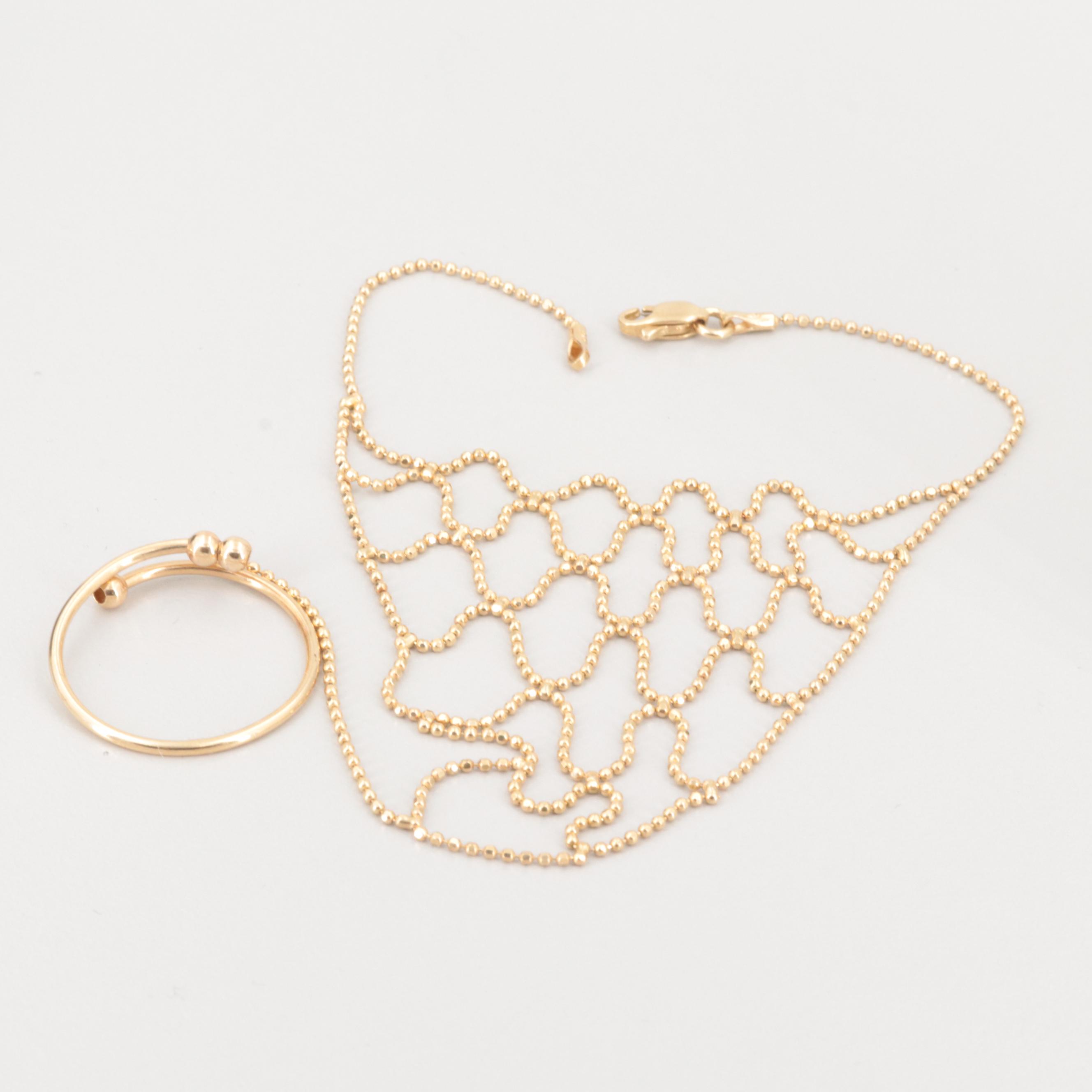 14K Yellow Gold Slave Bracelet