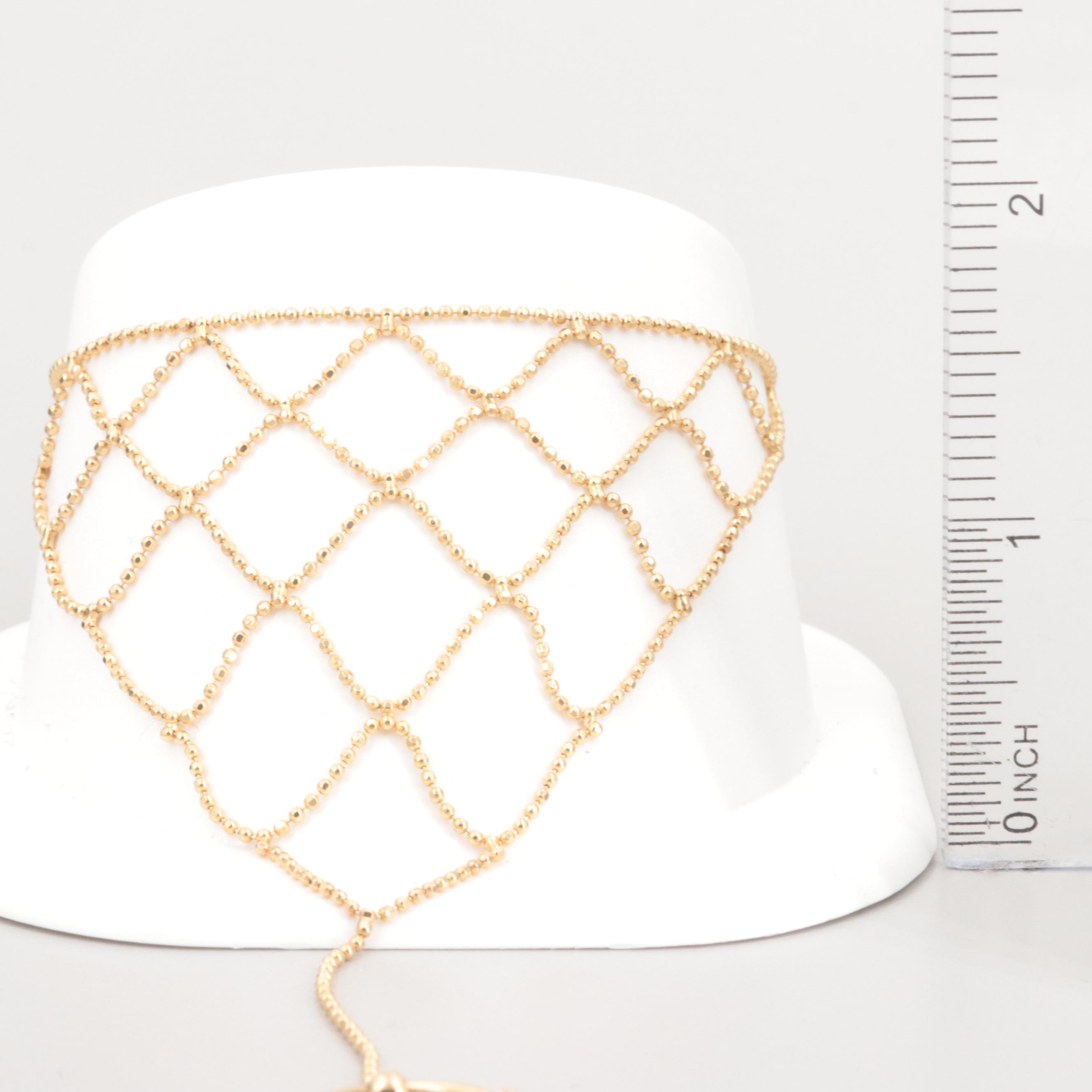 14K Yellow Gold Slave Bracelet