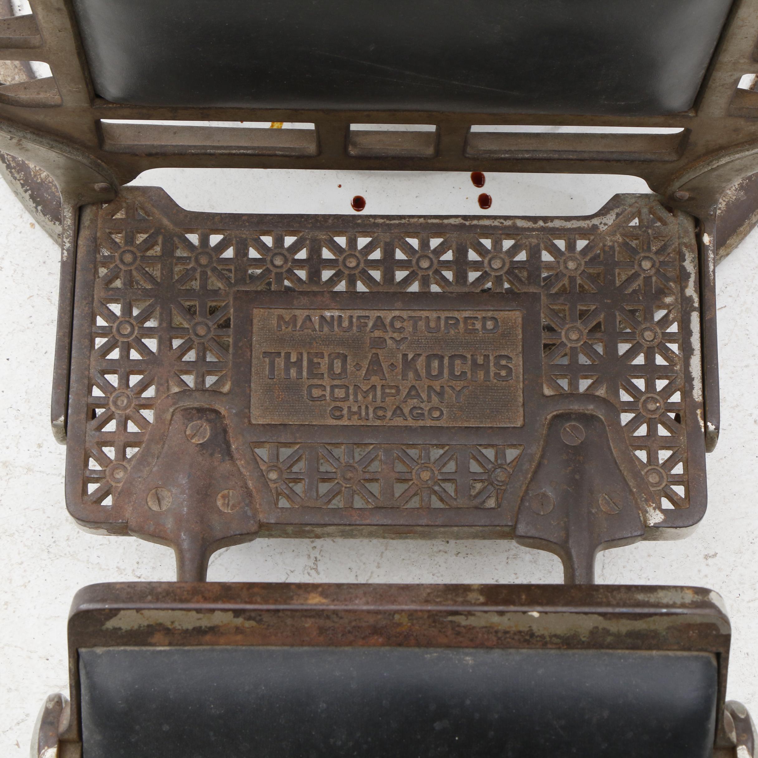 Theo A. Kochs Barber's Chair, 20th Century