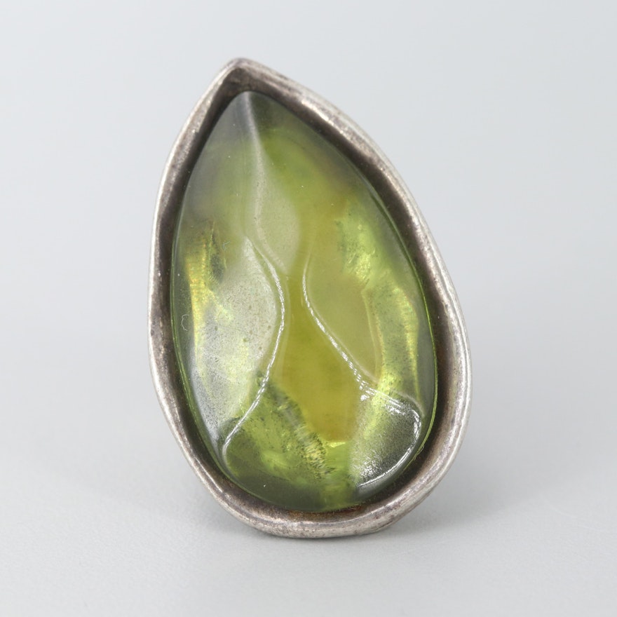 Uno de 50 Silver Tone Resin Ring