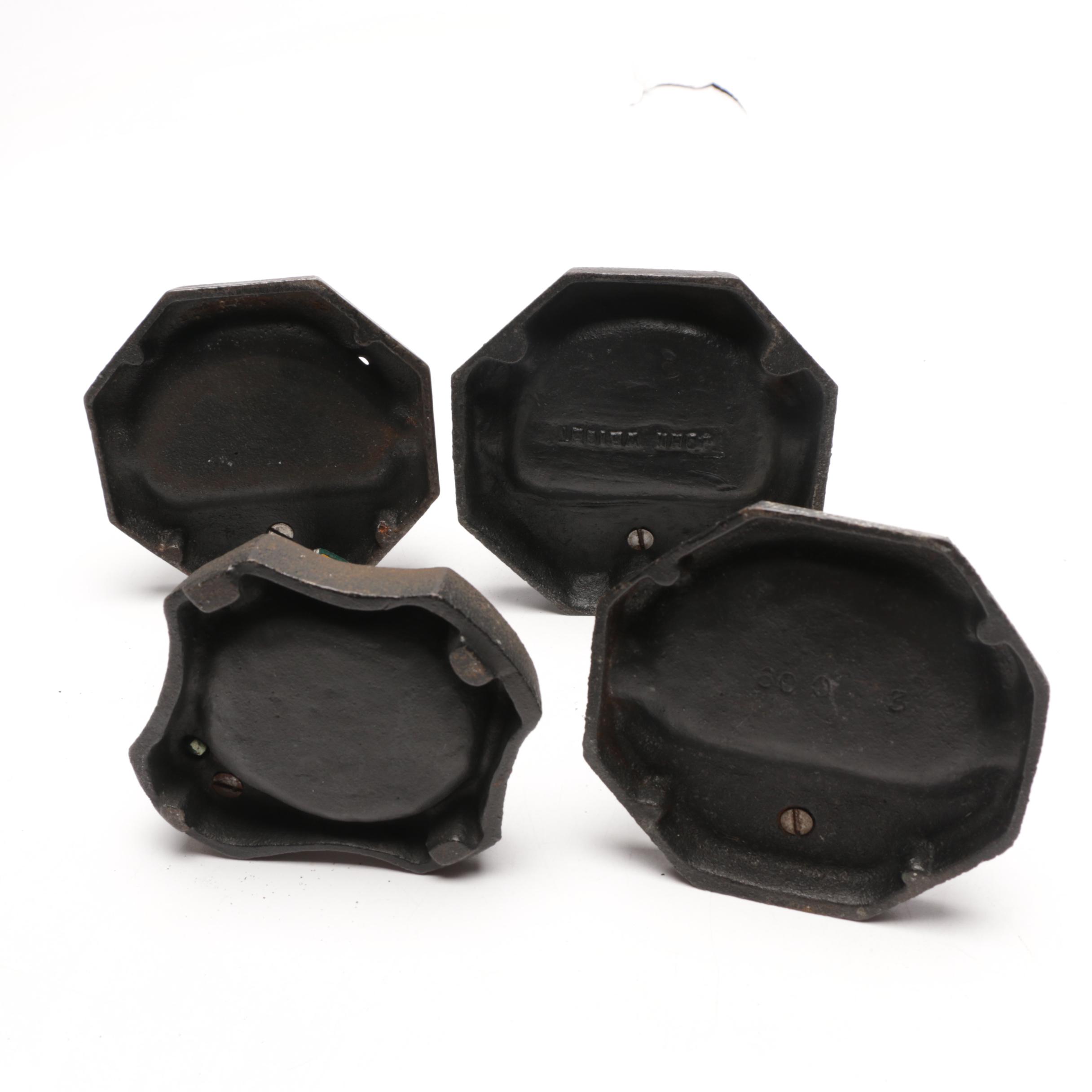 John Wright Cast Iron Commemorative Figurines and Ash Receivers